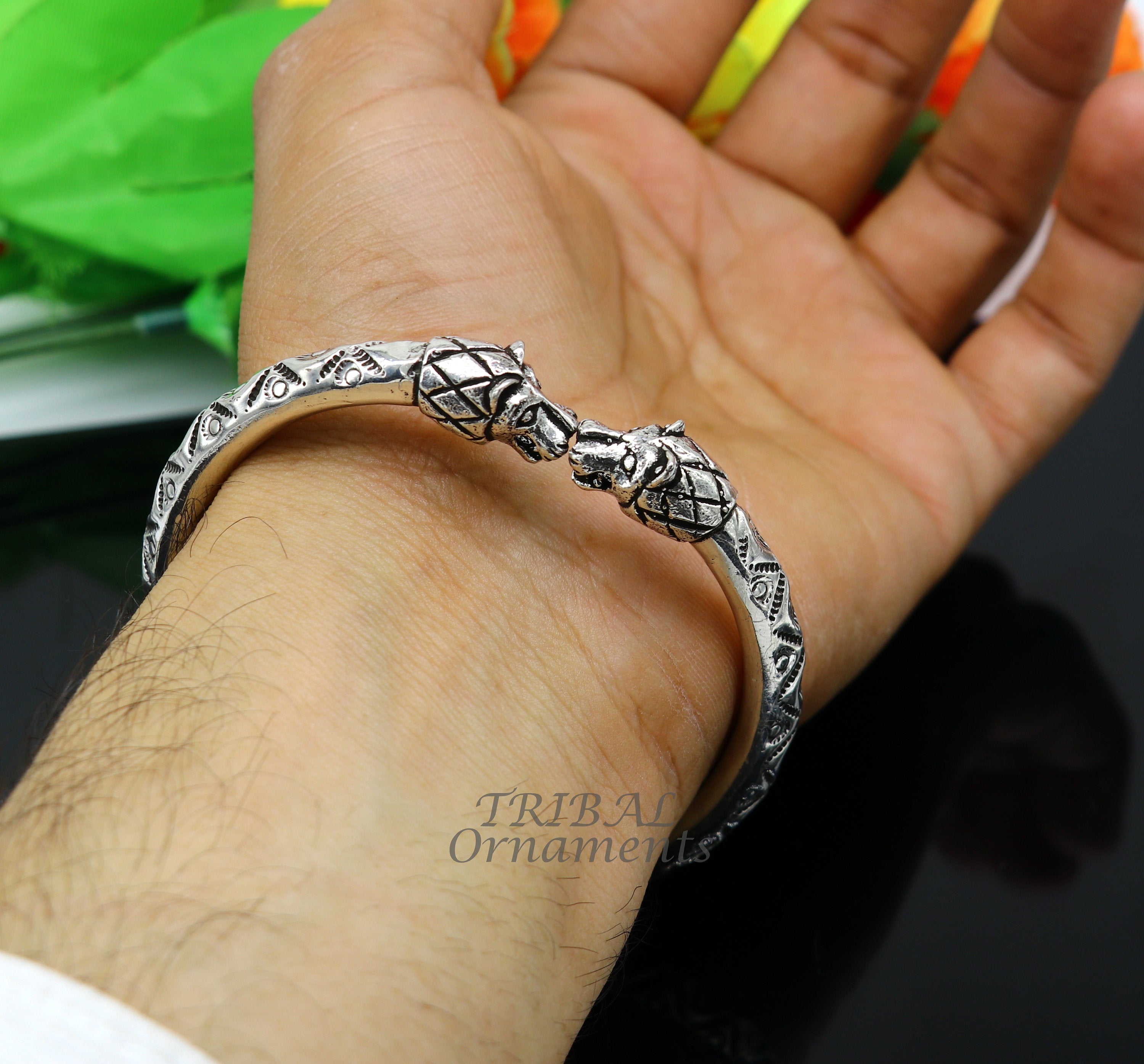 Buy quality Fancy 925 Silver Gents Bracelet With Lion Face in Ahmedabad