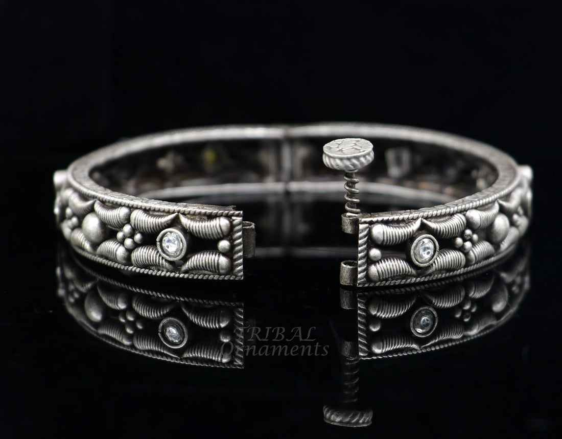 925 sterling silver handmade Vintage design ethnic bangle bracelet tribal jewelry best bride belly dance ethnic jewelry nba351 - TRIBAL ORNAMENTS