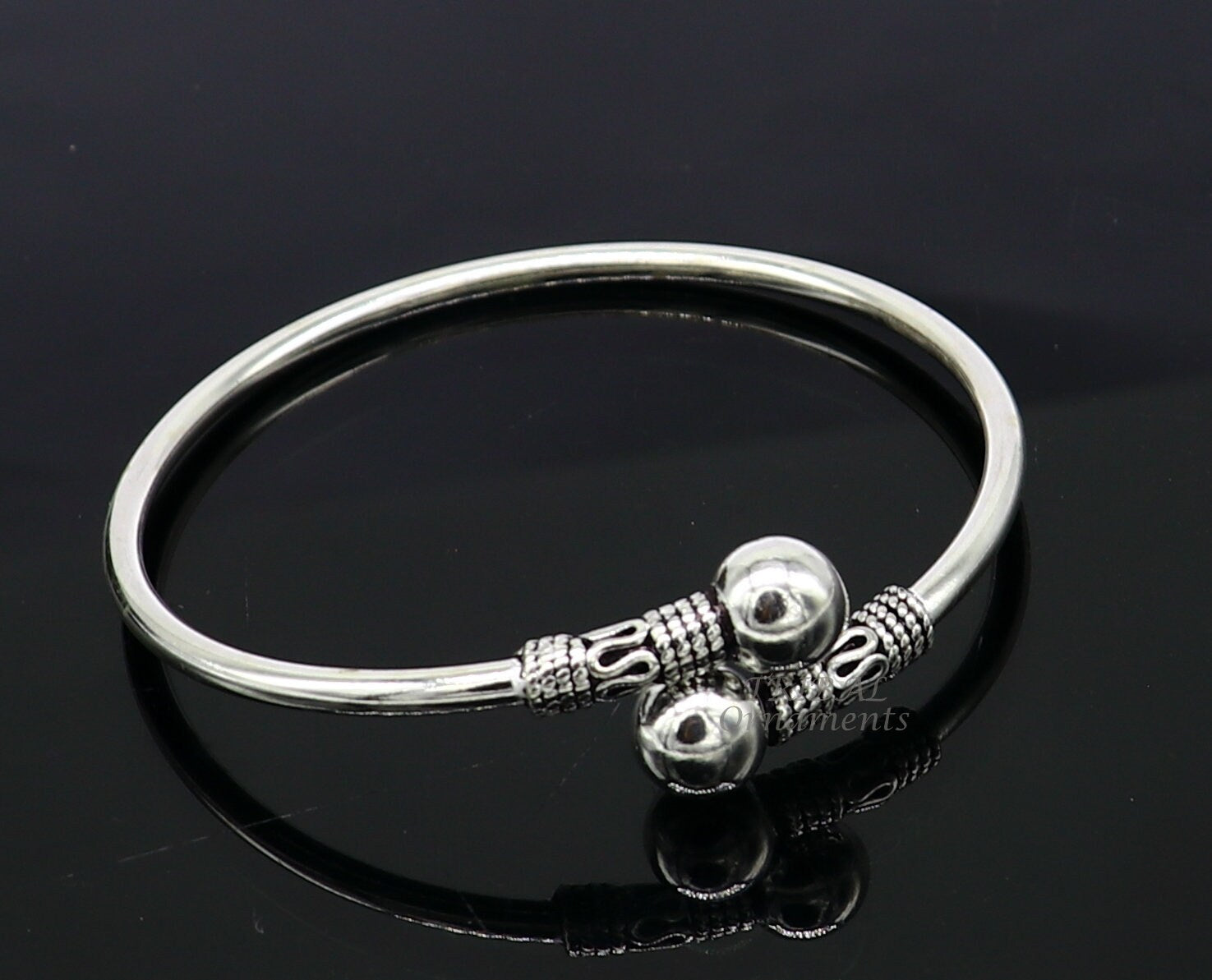 925 sterling silver fabulous bangle bracelet kada amazing Cuff bracelet best gifting girl's kada nsk595 - TRIBAL ORNAMENTS