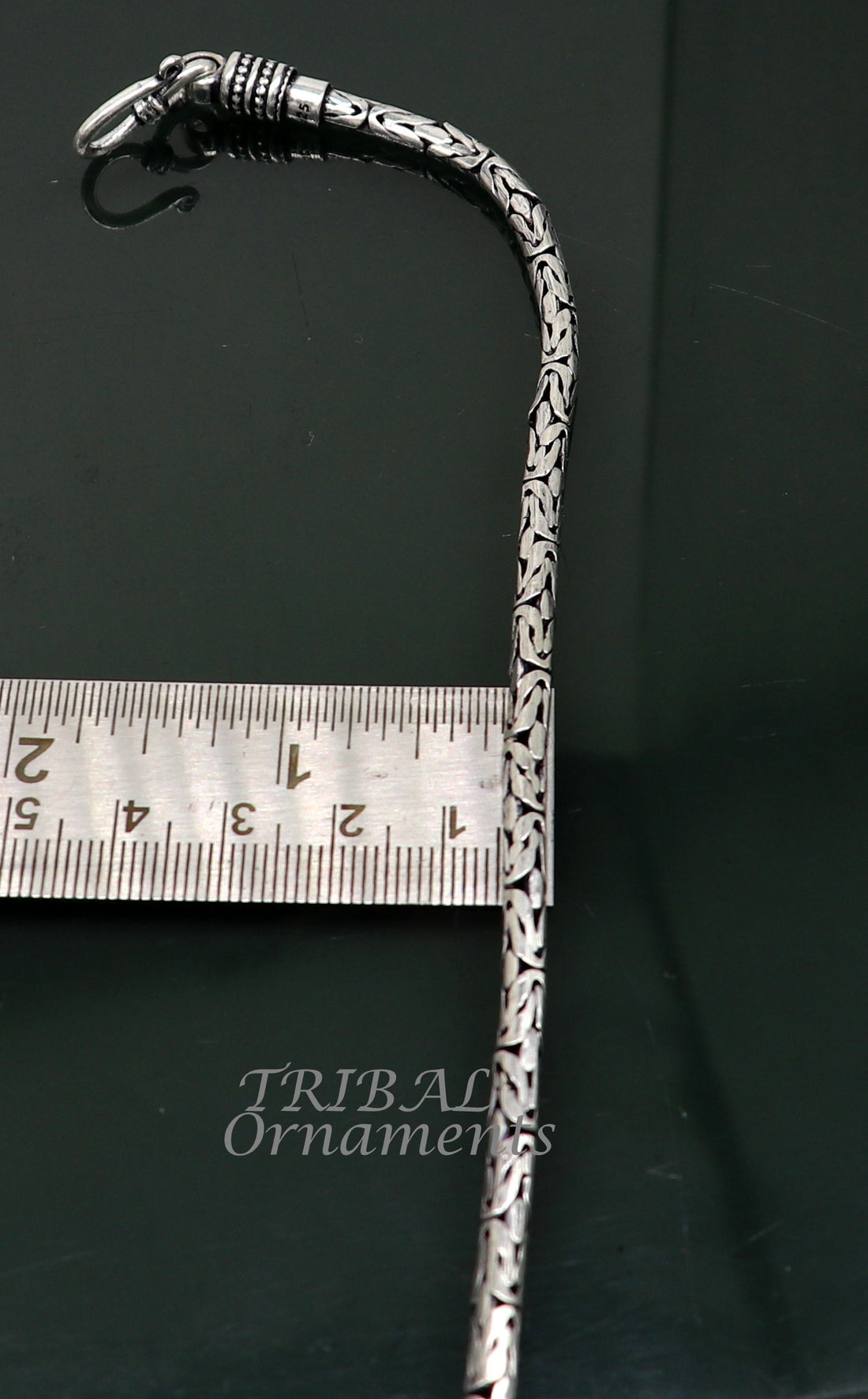 3.5mm 6.5" to 8.5" Unique byzantine design 925 Sterling silver handmade chain bracelet flexible bracelet unisex jewelry from India  sbr429 - TRIBAL ORNAMENTS