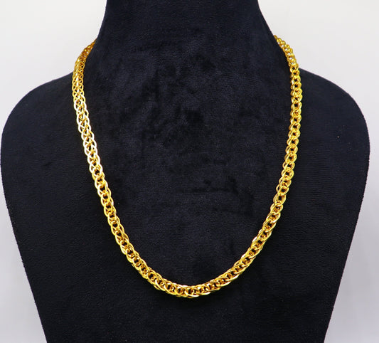 22karat yellow gold handmade unique design all sizes chain necklace amazing men's gifting wedding jewelry ch575 - TRIBAL ORNAMENTS