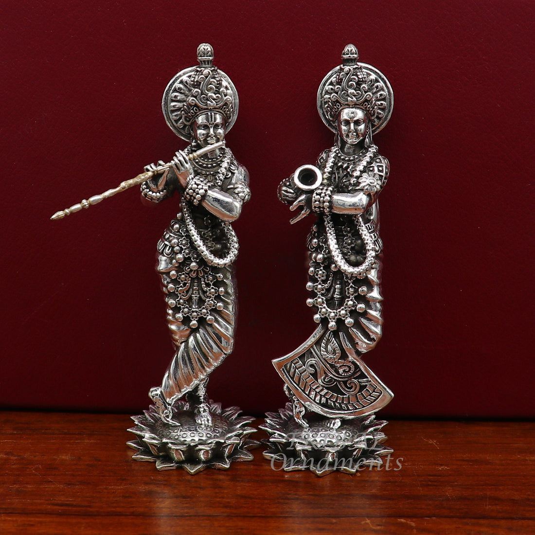 925 sterling silver handmade idol Radha krishna tiny statue, amazing design lord Krishna figurine jewelry tribal jewelry su996 - TRIBAL ORNAMENTS