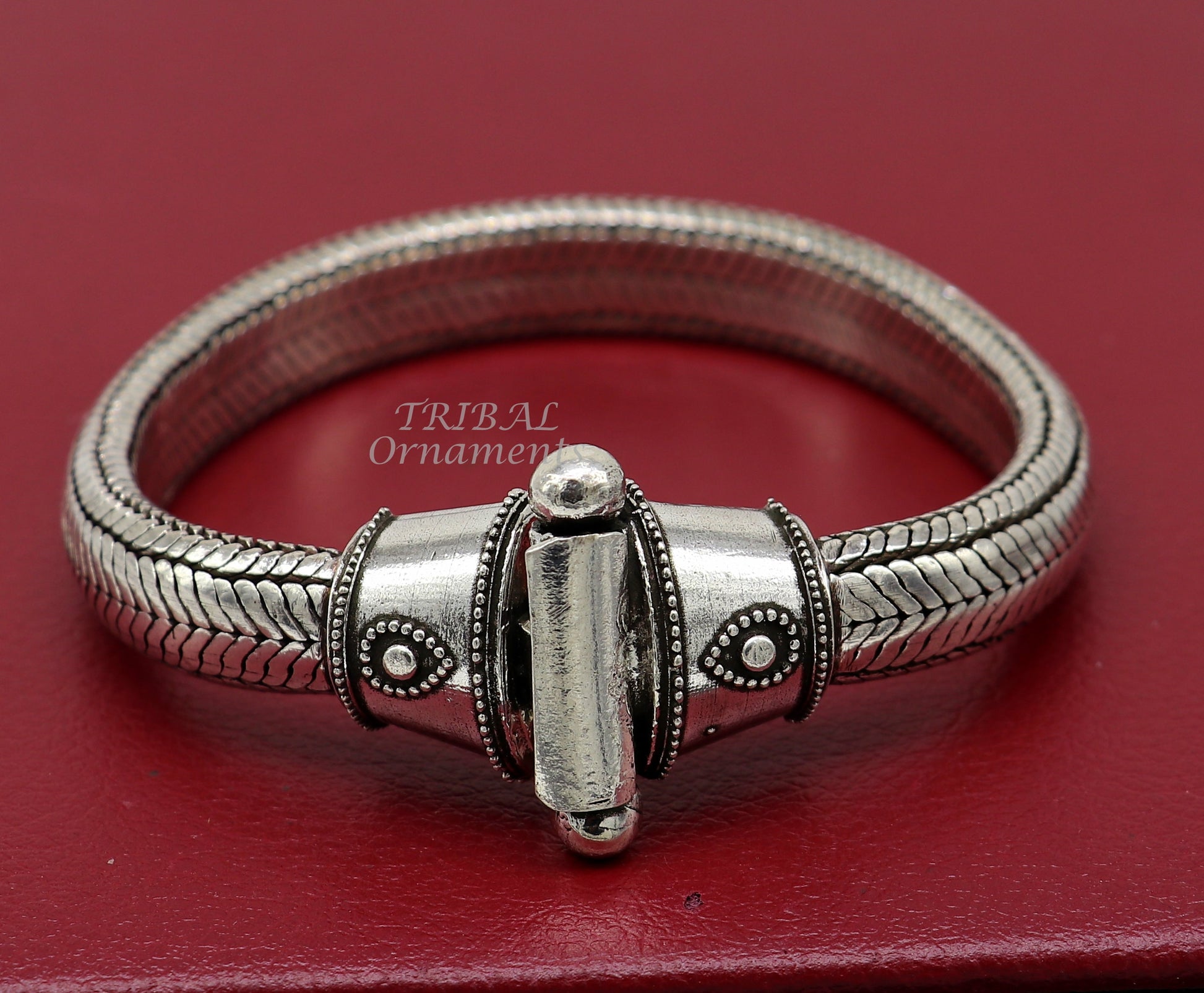 10 mm 8.5" solid Half round D shape 925 sterling silver gorgeous snake chain flexible bracelet belt unisex heavy bracelet India sbr432 - TRIBAL ORNAMENTS