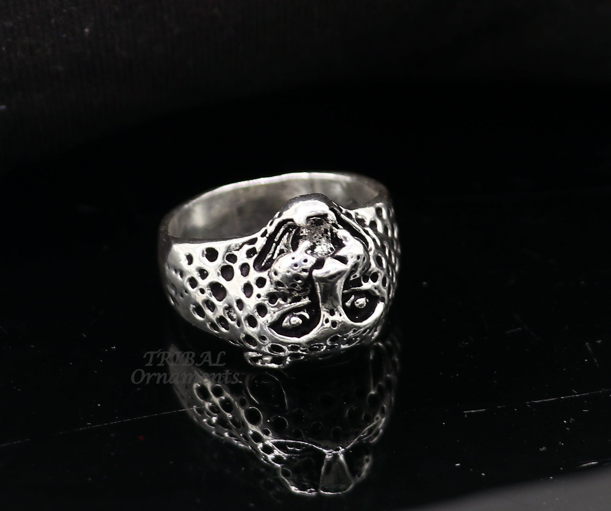 92.5% sterling silver handmade king lion head face for men's and boys gifting, stylish luxury lion ring  sr362 - TRIBAL ORNAMENTS
