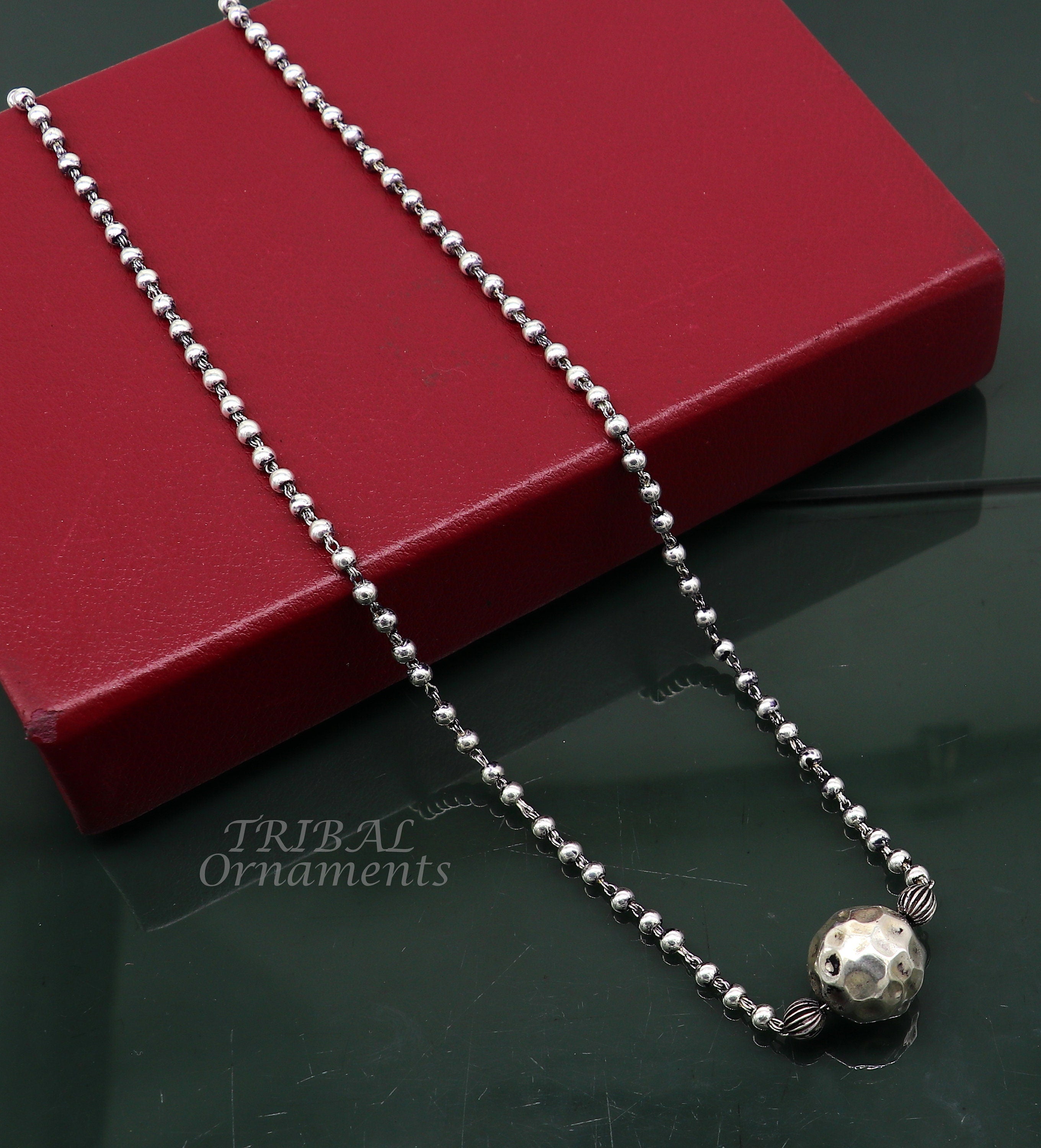 6mm Classic Silver Ball Necklace | Magpie Jewellery