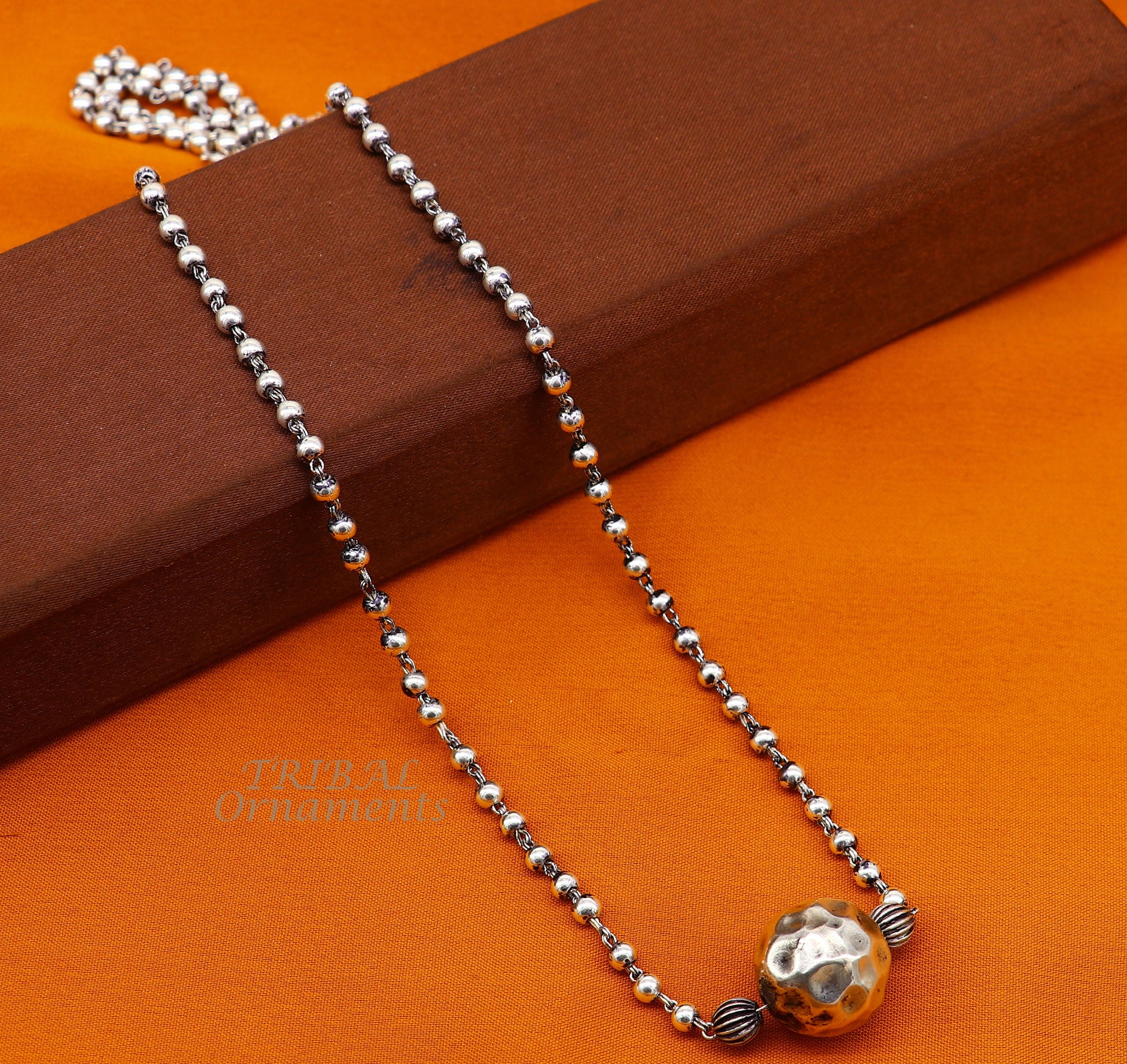 4mm Sterling Silver Bead Ball Chain Bracelet or Necklace 24 / Shiny Silver