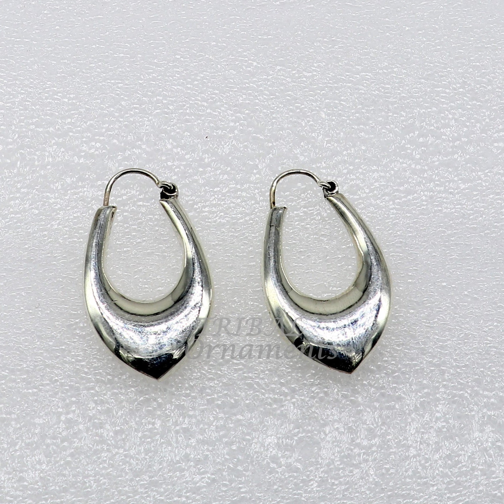 Vintage Design 925 sterling silver fabulous hoops earring, tribal kundal earring from Rajasthan India, best gifting unisex jewelry s1127 - TRIBAL ORNAMENTS