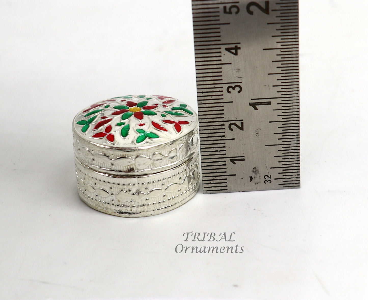 925 sterling silver trinket box, kajal box/casket box round eye liner surma box collection, container box, eyeliner box gifting art stb725 - TRIBAL ORNAMENTS