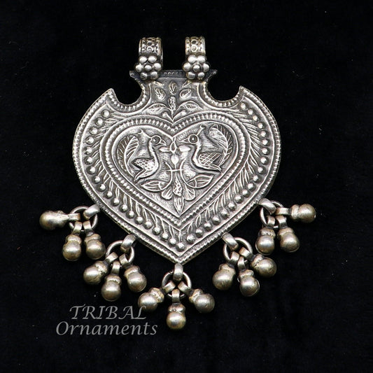 925 sterling silver handmade vintage peacock design pendant, excellent pendant ethnic tribal jewelry wedding parties jewelry nsp556 - TRIBAL ORNAMENTS