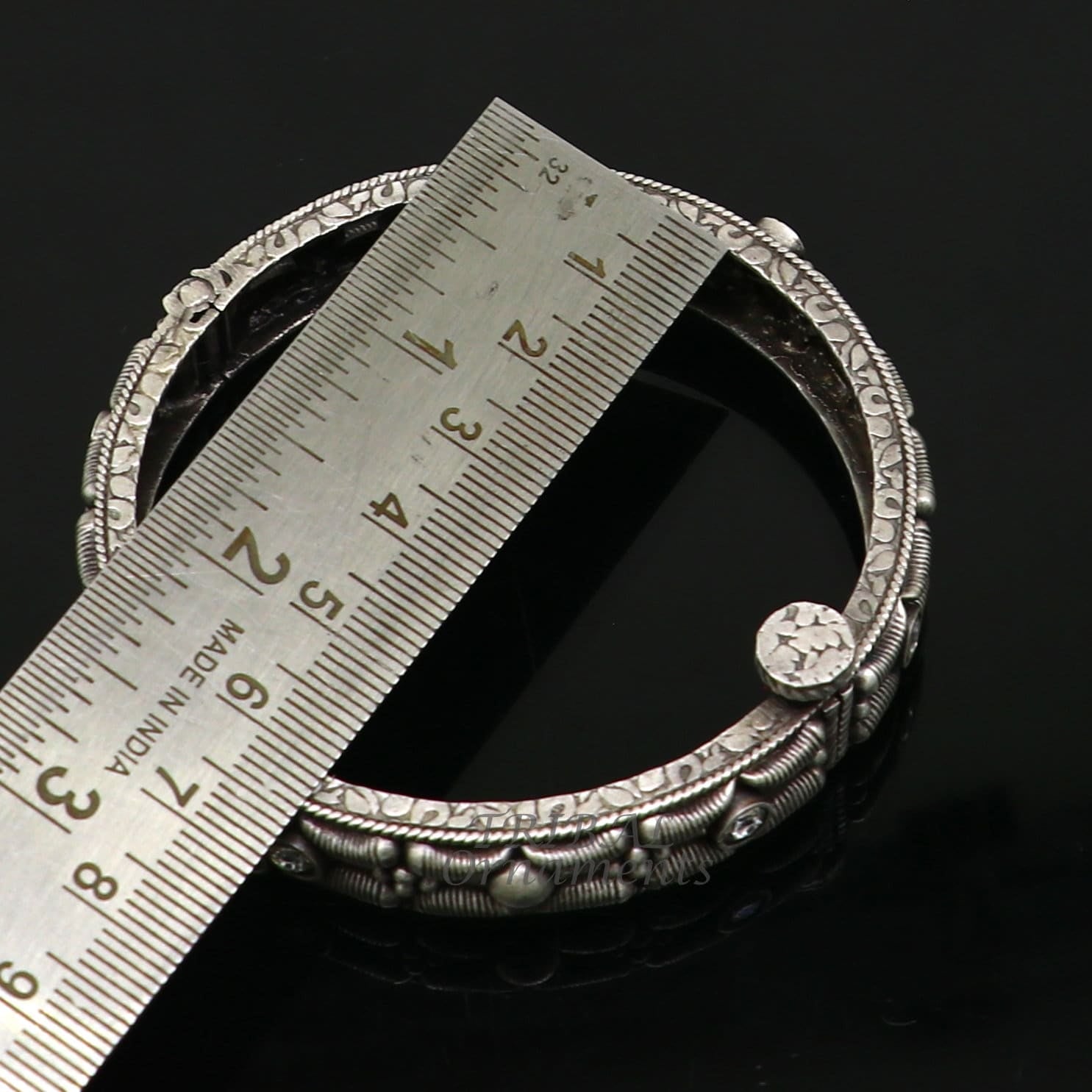 925 sterling silver handmade Vintage design ethnic bangle bracelet tribal jewelry best bride belly dance ethnic jewelry nba351 - TRIBAL ORNAMENTS