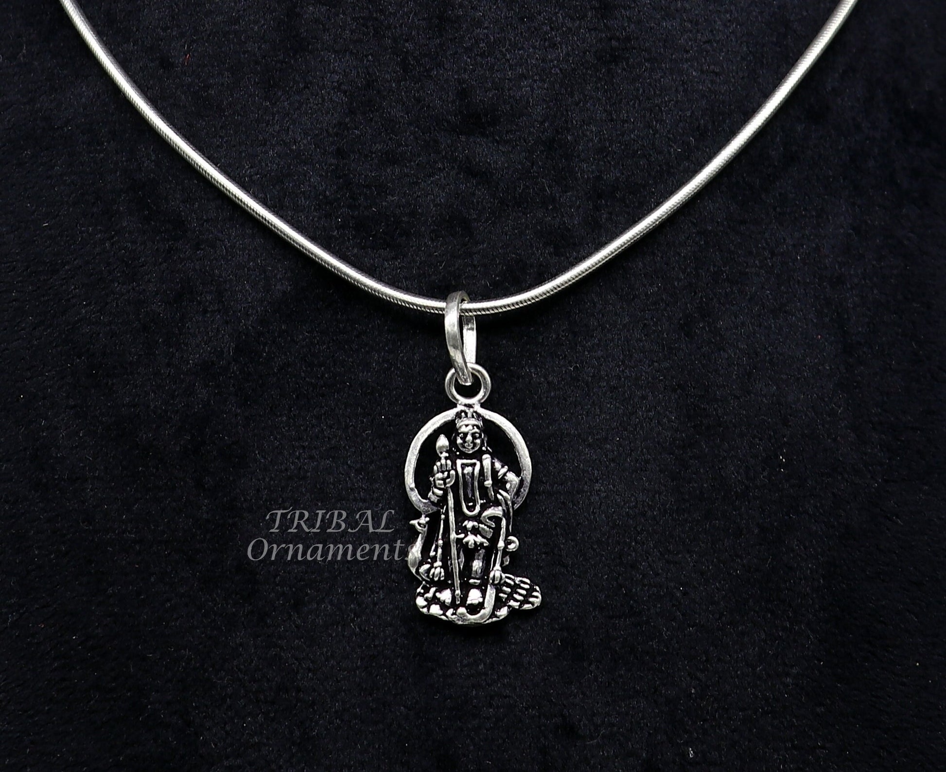 925 sterling silver Divine lord Murugan KARTIKEYA pendant, excellent vintage designer silver handmade elegant pendant jewelry nsp560 - TRIBAL ORNAMENTS