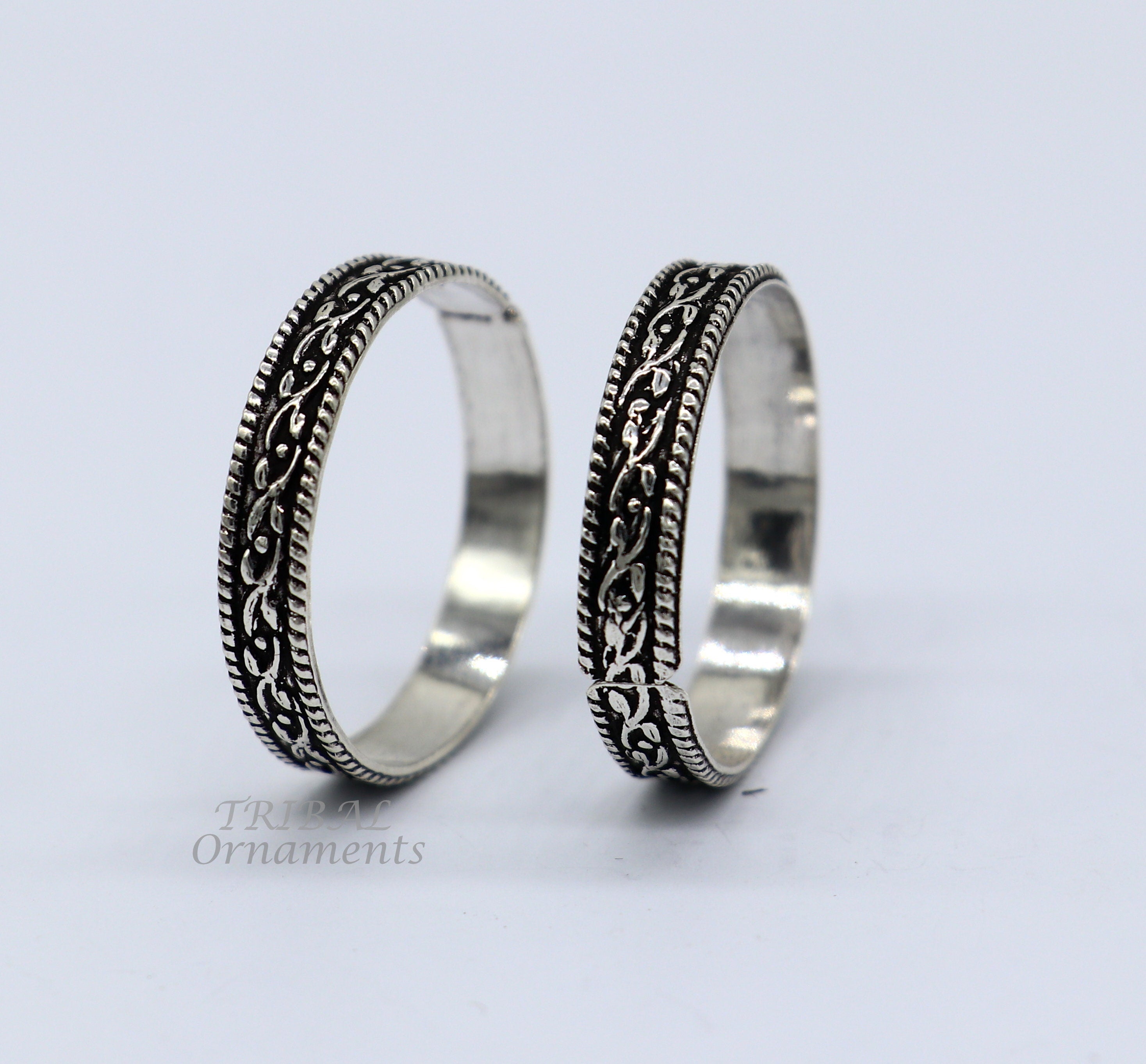 925 sterling silver modern trendy traditional cultural design thumb ring  for foot, thumb toe ring band fro brides ntr64 | TRIBAL ORNAMENTS