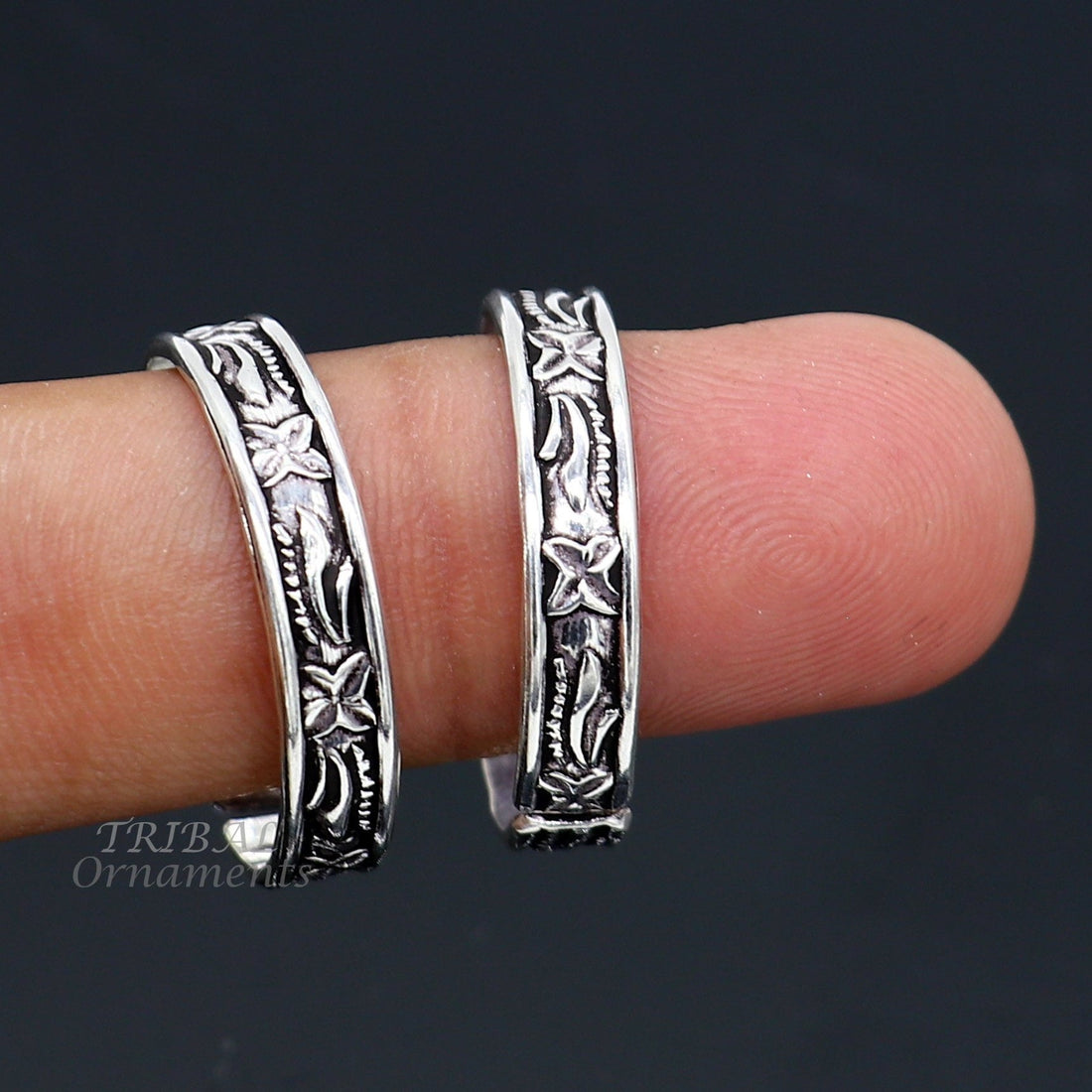 thumb ring 925 sterling silver traditional cultural design thumb ring for foot, thumb toe ring band for brides wedding jewelry  ntr68 - TRIBAL ORNAMENTS