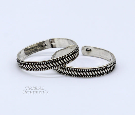 925 sterling silver modern trendy traditional cultural design thumb ring for foot, thumb toe ring band for brides wedding jewelry  ntr69 - TRIBAL ORNAMENTS