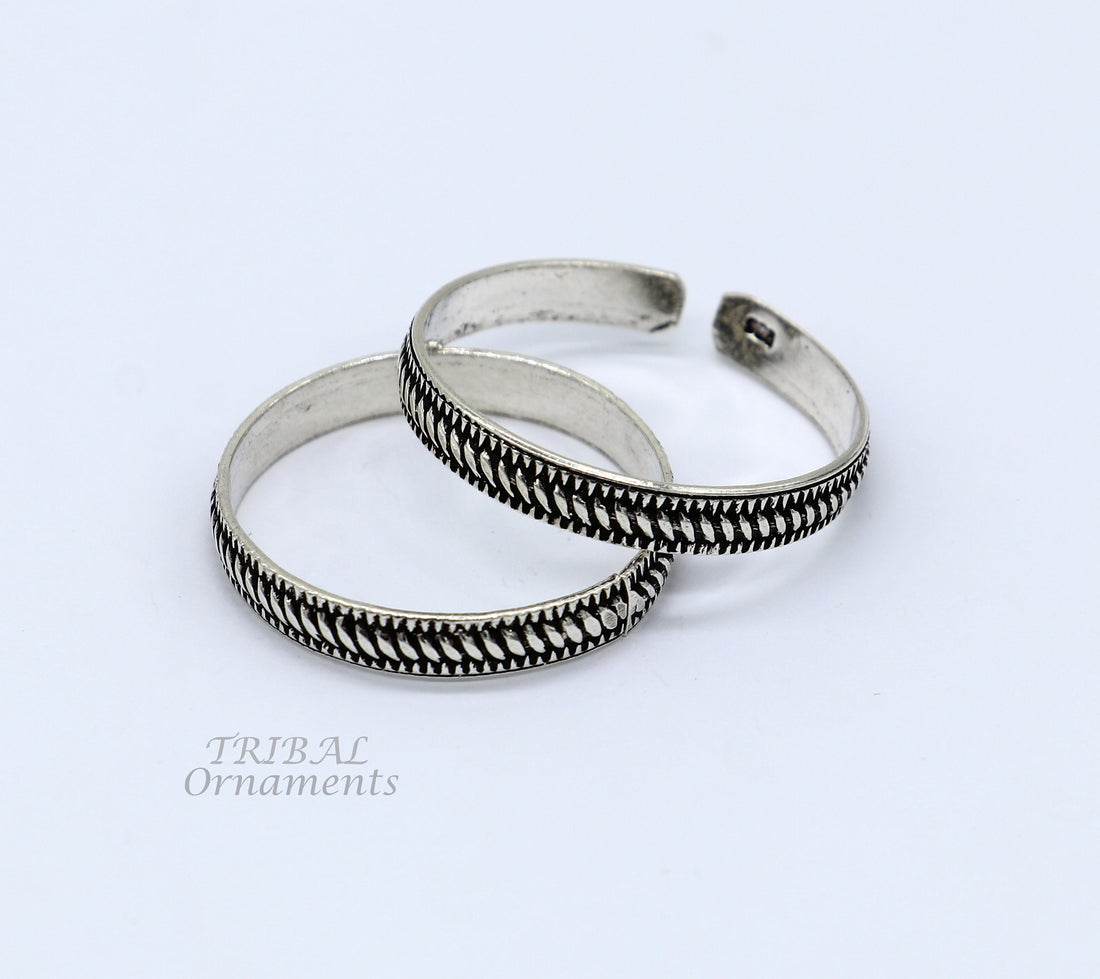 925 sterling silver modern trendy traditional cultural design thumb ring for foot, thumb toe ring band for brides wedding jewelry  ntr69 - TRIBAL ORNAMENTS