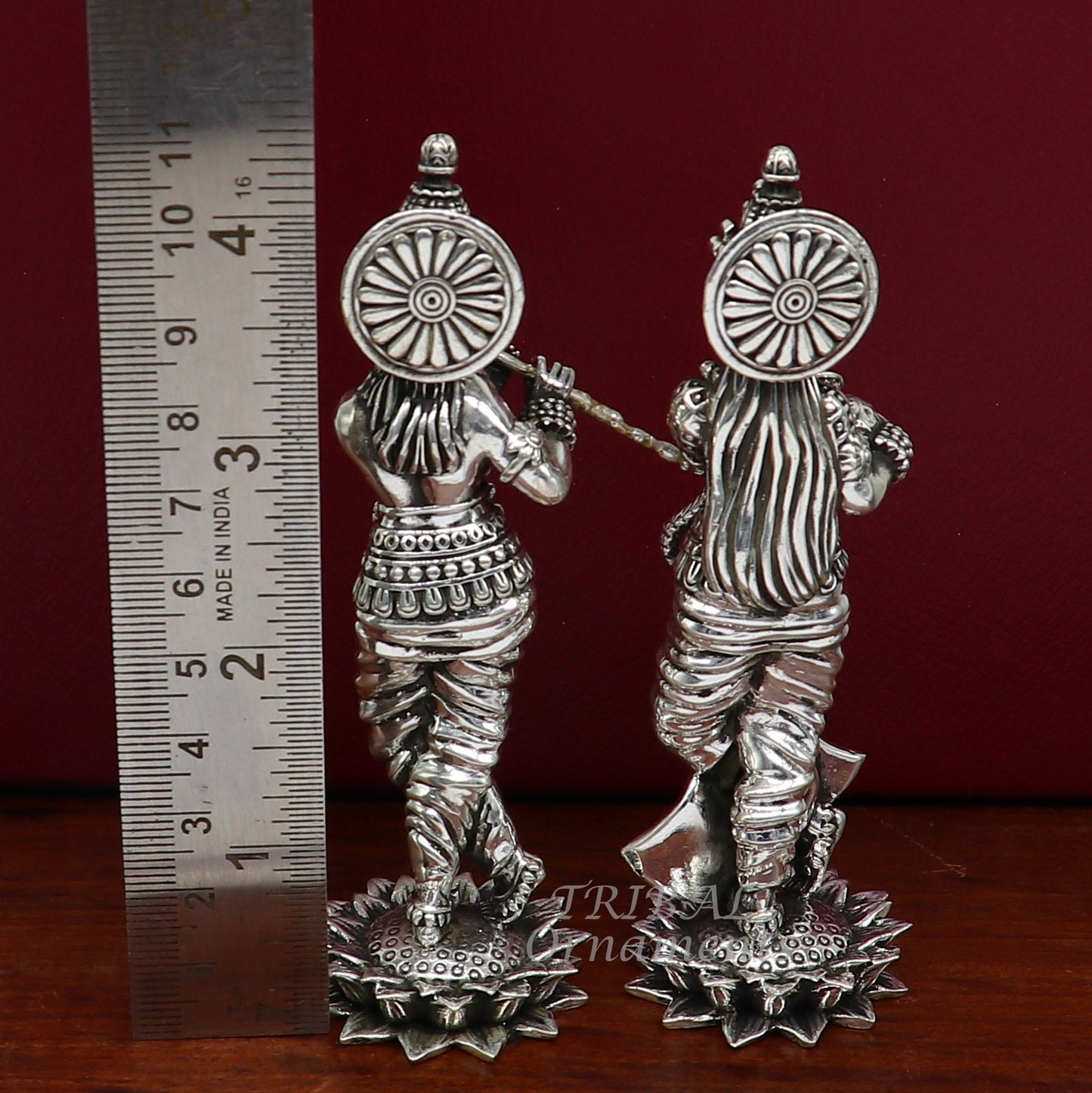 925 sterling silver handmade idol Radha krishna tiny statue, amazing design lord Krishna figurine jewelry tribal jewelry su996 - TRIBAL ORNAMENTS