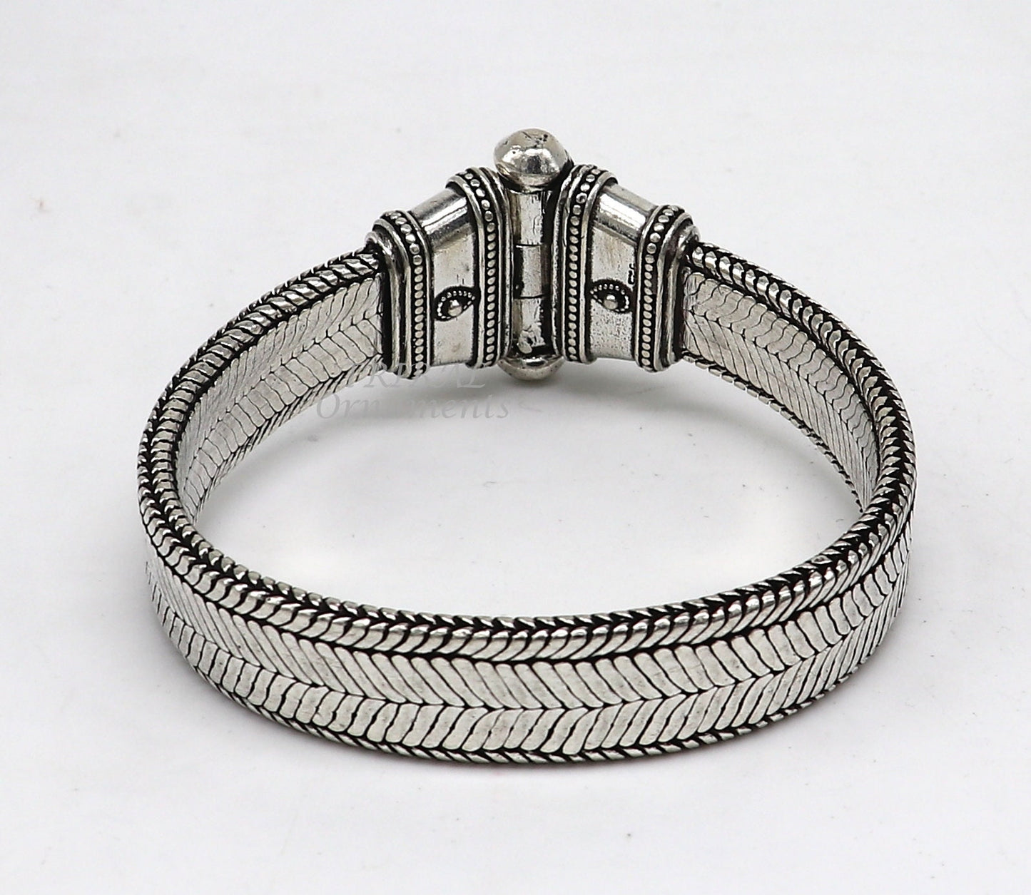 14 mm 8"or 8.5" solid flat 925 sterling silver handmade gorgeous wheat chain flexible bracelet belt unisex heavy bracelet India sbr431 - TRIBAL ORNAMENTS