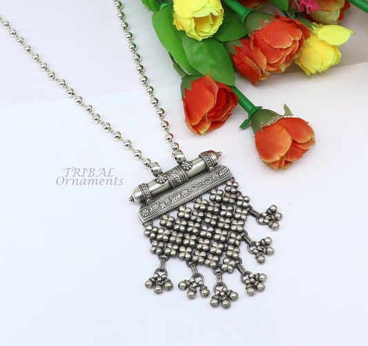 925 sterling silver handmade 5.5mm beaded 24"long necklace traditional cultural trendy functional necklace Delicate Necklaces jewelry set550 - TRIBAL ORNAMENTS