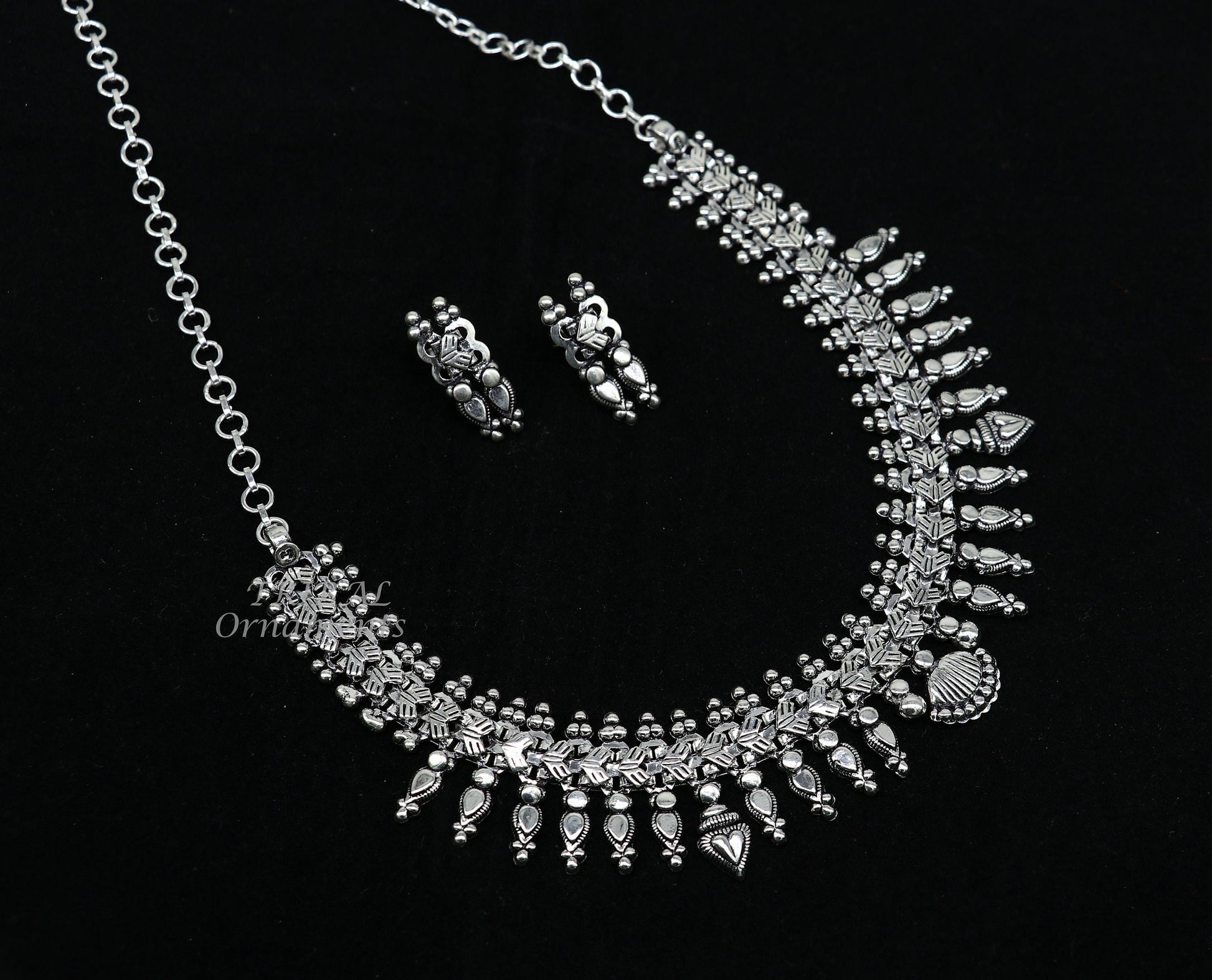 18" inches vintage unique style handmade women's ethnic chain style necklace best daily use or party wear jewelry from india set555 - TRIBAL ORNAMENTS