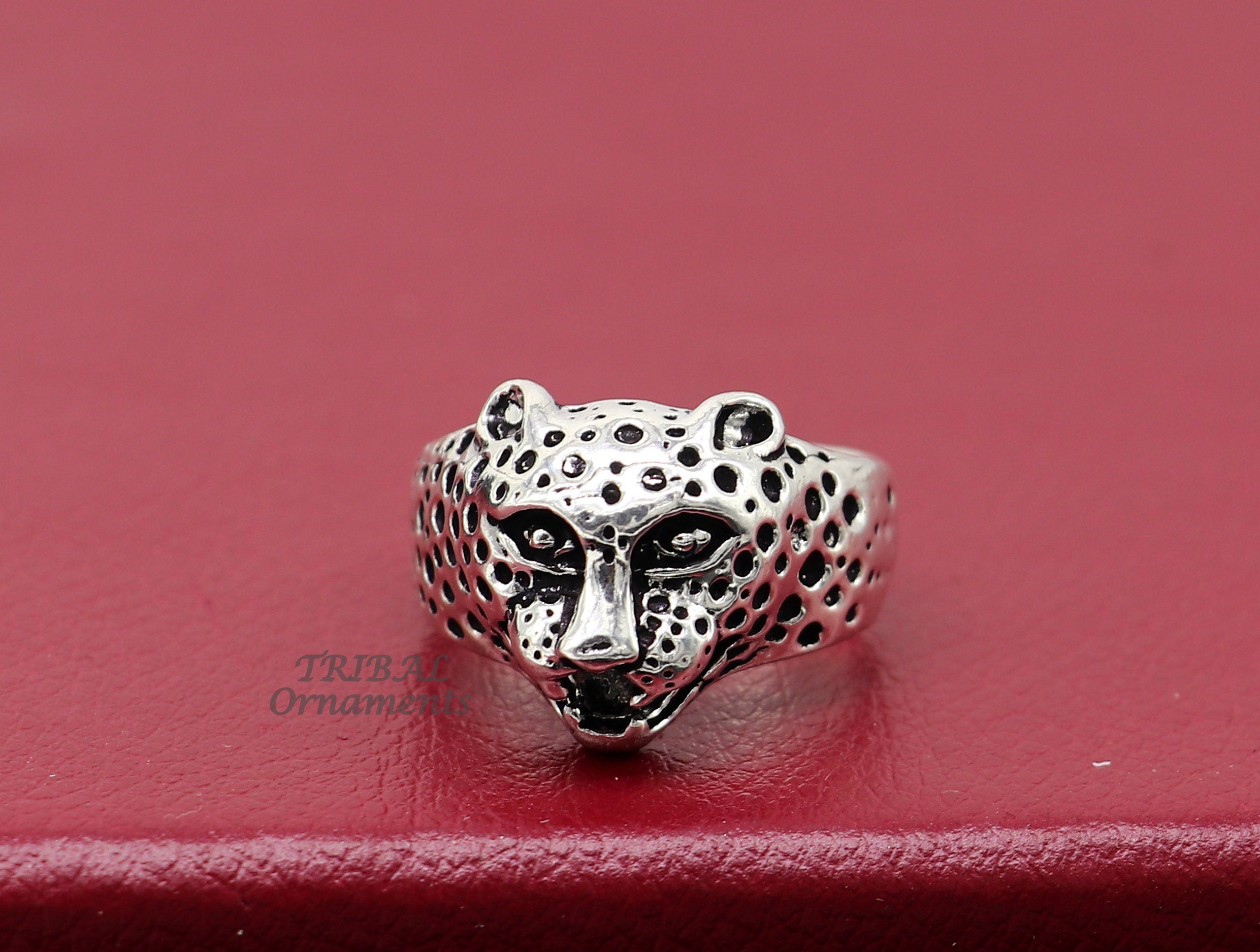 Sterling Silver Angry Lion Ring