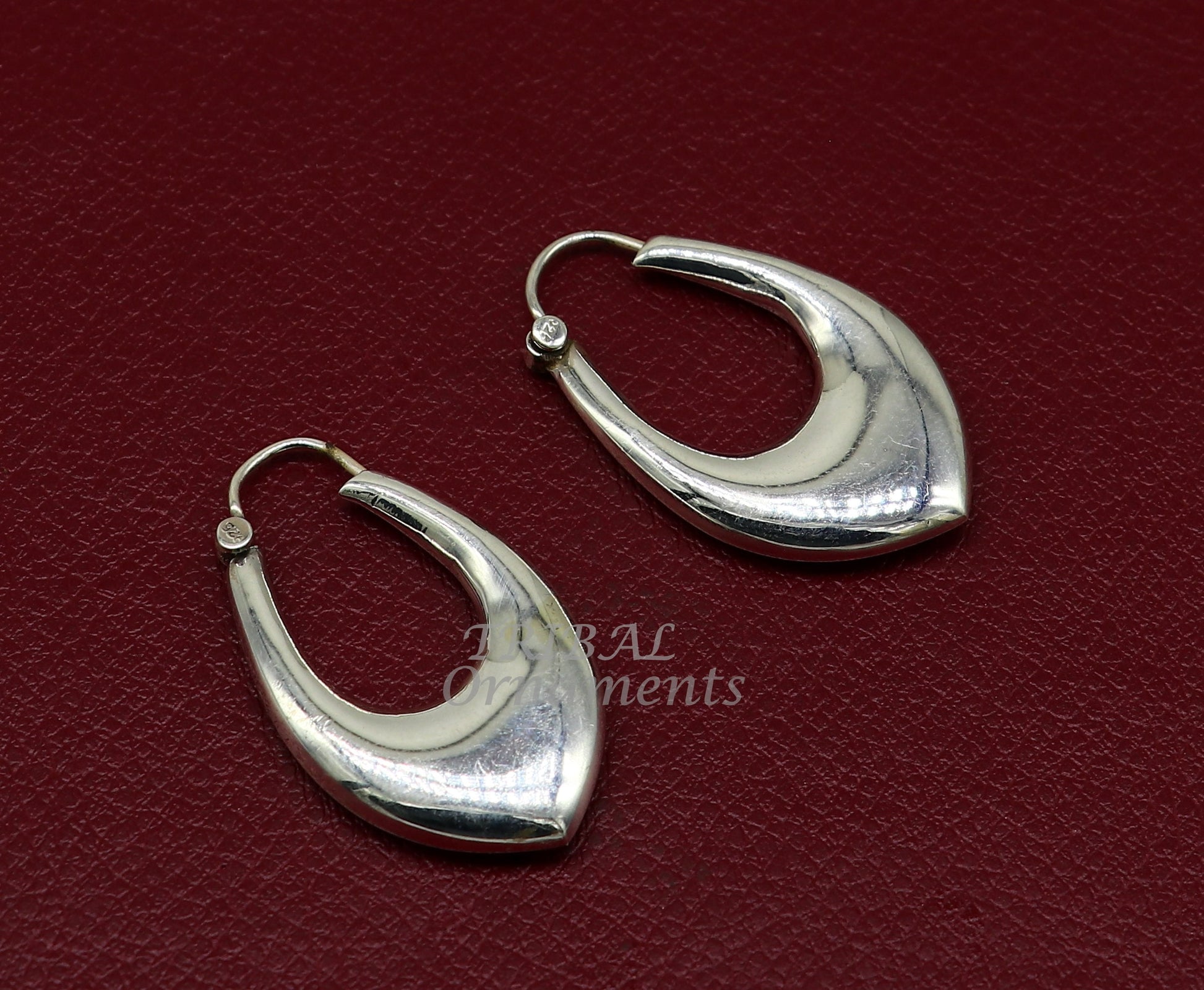 Vintage Design 925 sterling silver fabulous hoops earring, tribal kundal earring from Rajasthan India, best gifting unisex jewelry s1127 - TRIBAL ORNAMENTS