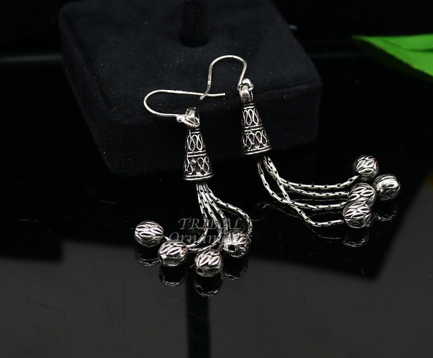 Exclusive 925 sterling silver handmade fabulous Drop dangling hoops earring, trendy stylish long earring personalized wedding gift s1143 - TRIBAL ORNAMENTS
