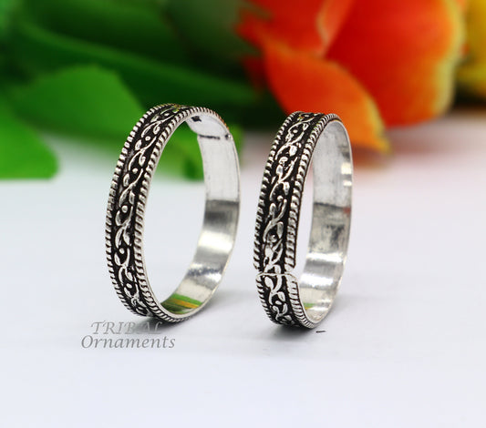 925 sterling silver modern trendy traditional cultural design thumb ring for foot, thumb toe ring band fro brides ntr64 - TRIBAL ORNAMENTS