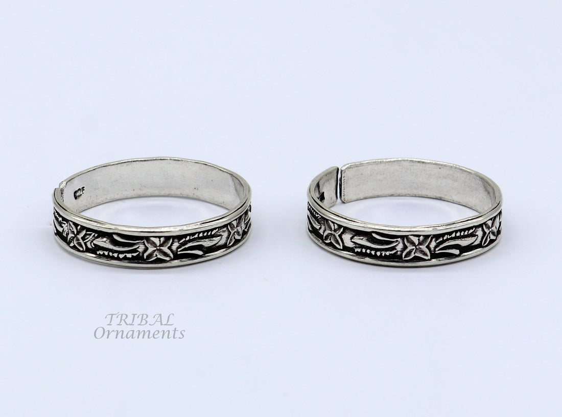 thumb ring 925 sterling silver traditional cultural design thumb ring for foot, thumb toe ring band for brides wedding jewelry  ntr68 - TRIBAL ORNAMENTS