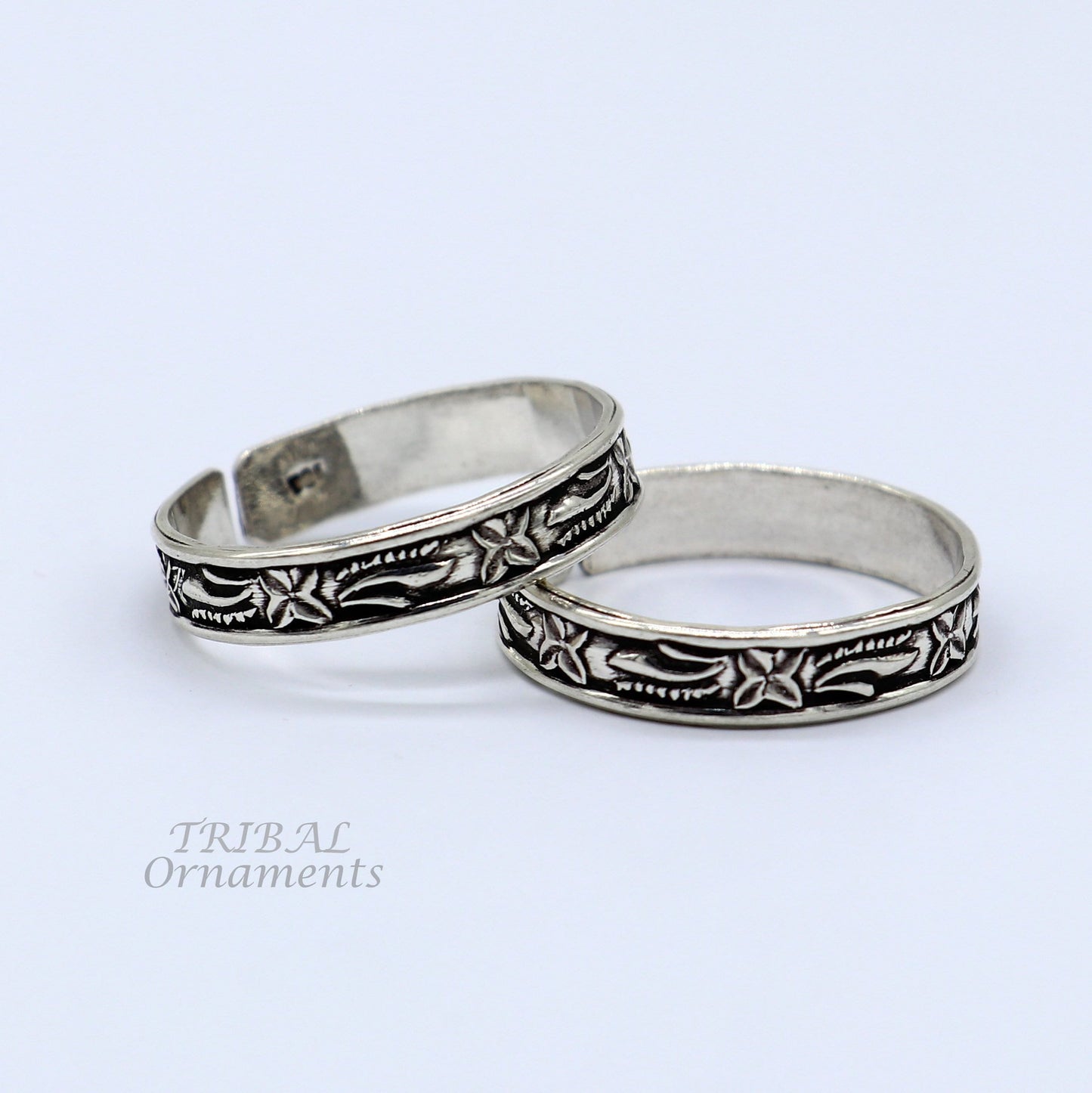 thumb ring 925 sterling silver traditional cultural design thumb ring for foot, thumb toe ring band for brides wedding jewelry  ntr68 - TRIBAL ORNAMENTS