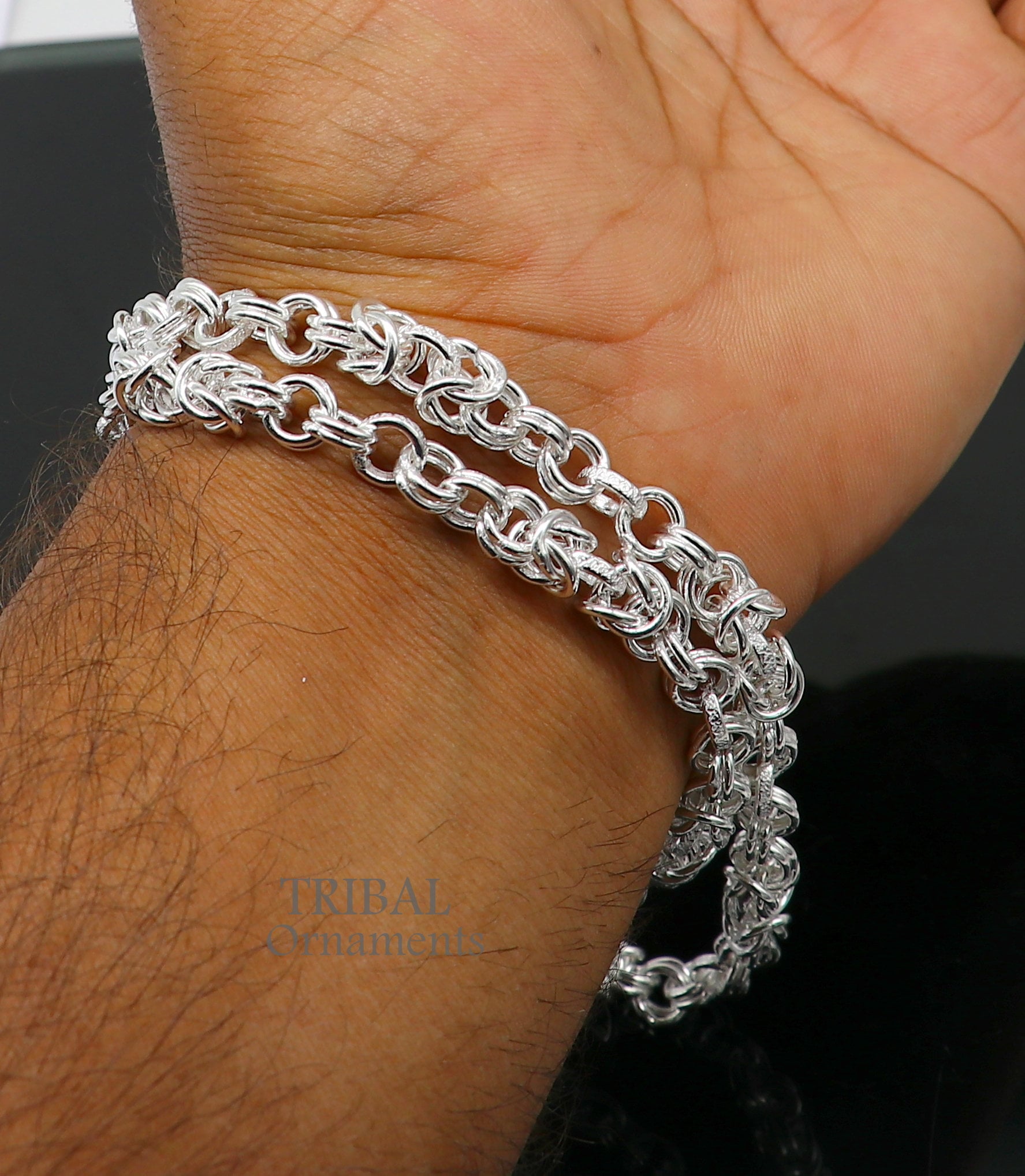 Sterling Silver Byzantine Chainmail Bracelet With 49 OFF