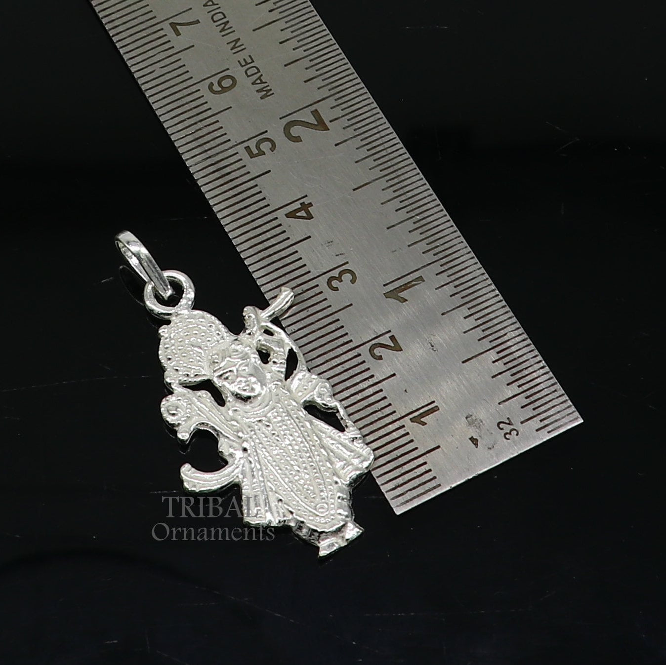 925 sterling silver vintage Antique stylish Hindu idol Krishna shrinath ji Pendant, amazing design stunning pendant gifting jewelry nsp564 - TRIBAL ORNAMENTS