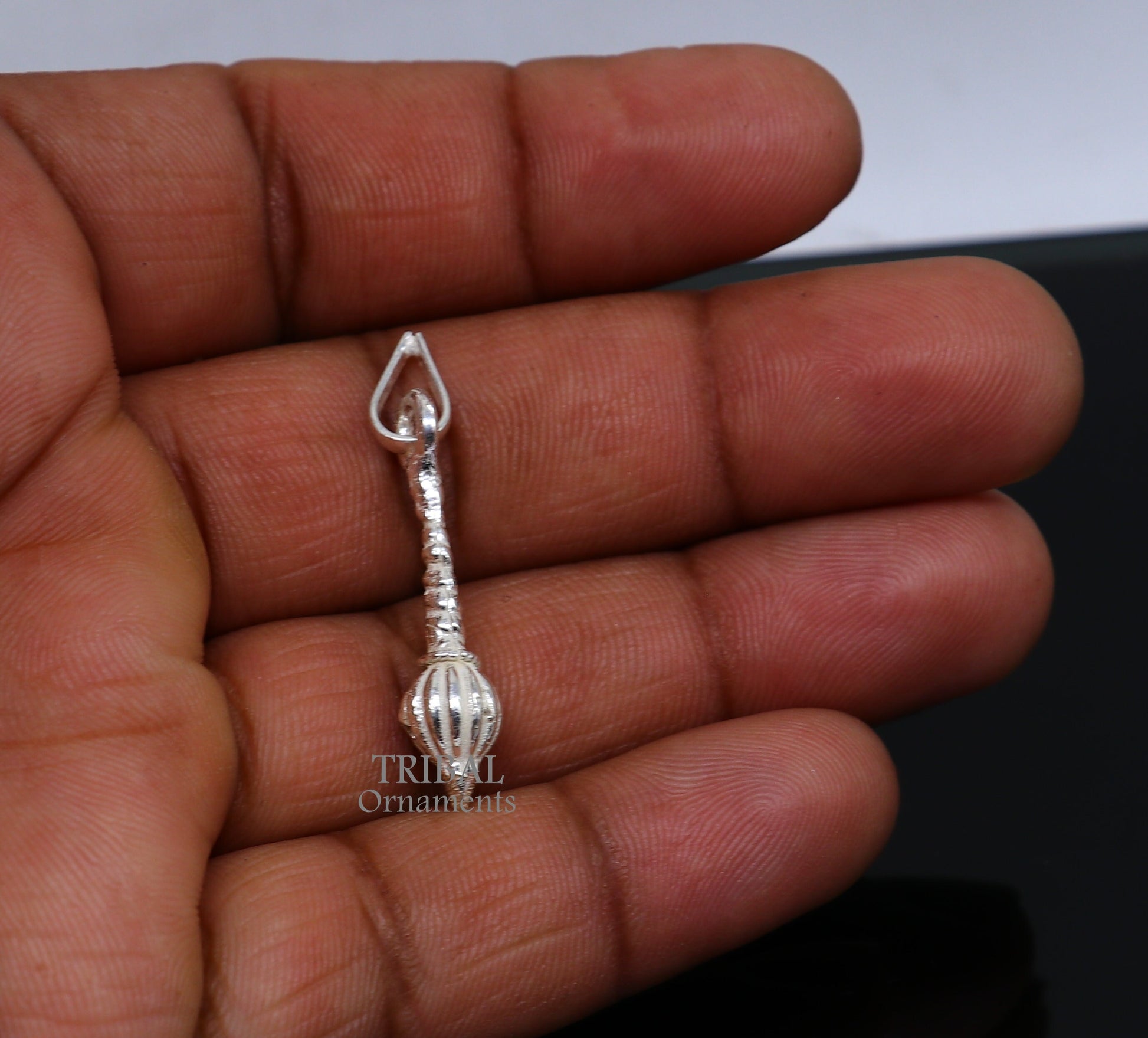 Exclusive design solid 925 sterling silver excellent unique hanuman gota/ gada design stylish unisex gifting pendant jewelry NSP569 - TRIBAL ORNAMENTS