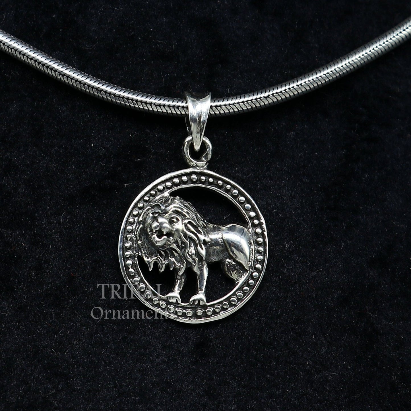 925 sterling silver india traditionally cultural lion pendant, amazing horoscope zodiac unisex Leo pendant unique Singh Rashi pendant nsp570 - TRIBAL ORNAMENTS