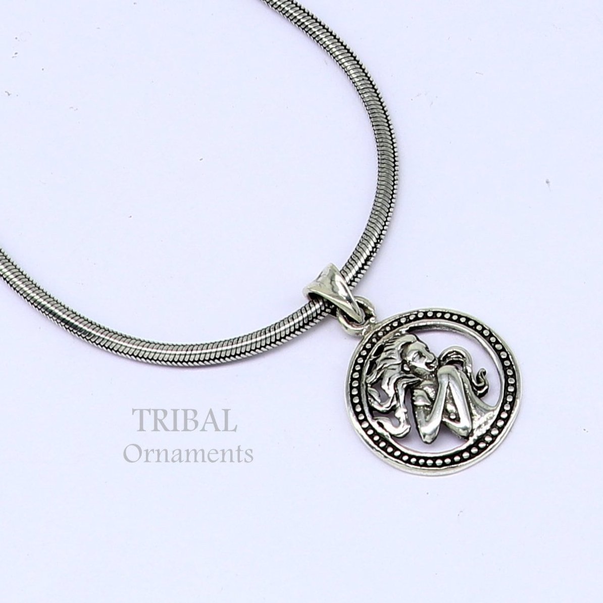 925 sterling silver amazing horoscope zodiac Virgo sign or symbol pendant unique Kanya Rashi symbol pendant best ethnic jewelry nsp572 - TRIBAL ORNAMENTS