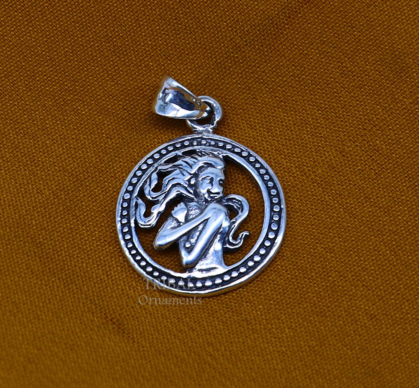 925 sterling silver amazing horoscope zodiac Virgo sign or symbol pendant unique Kanya Rashi symbol pendant best ethnic jewelry nsp572 - TRIBAL ORNAMENTS