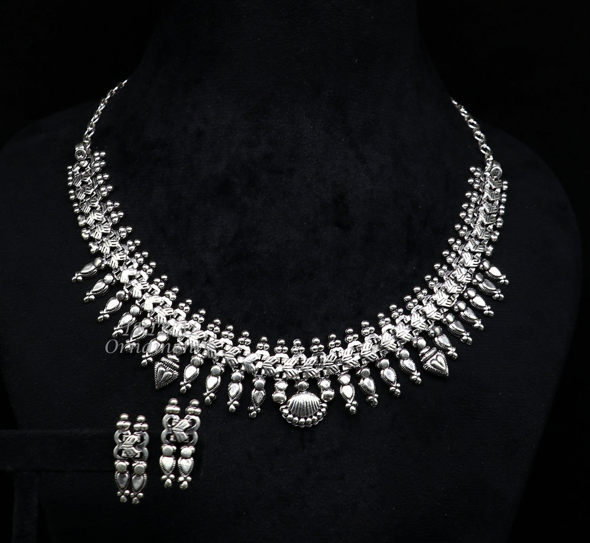 18" inches vintage unique style handmade women's ethnic chain style necklace best daily use or party wear jewelry from india set555 - TRIBAL ORNAMENTS