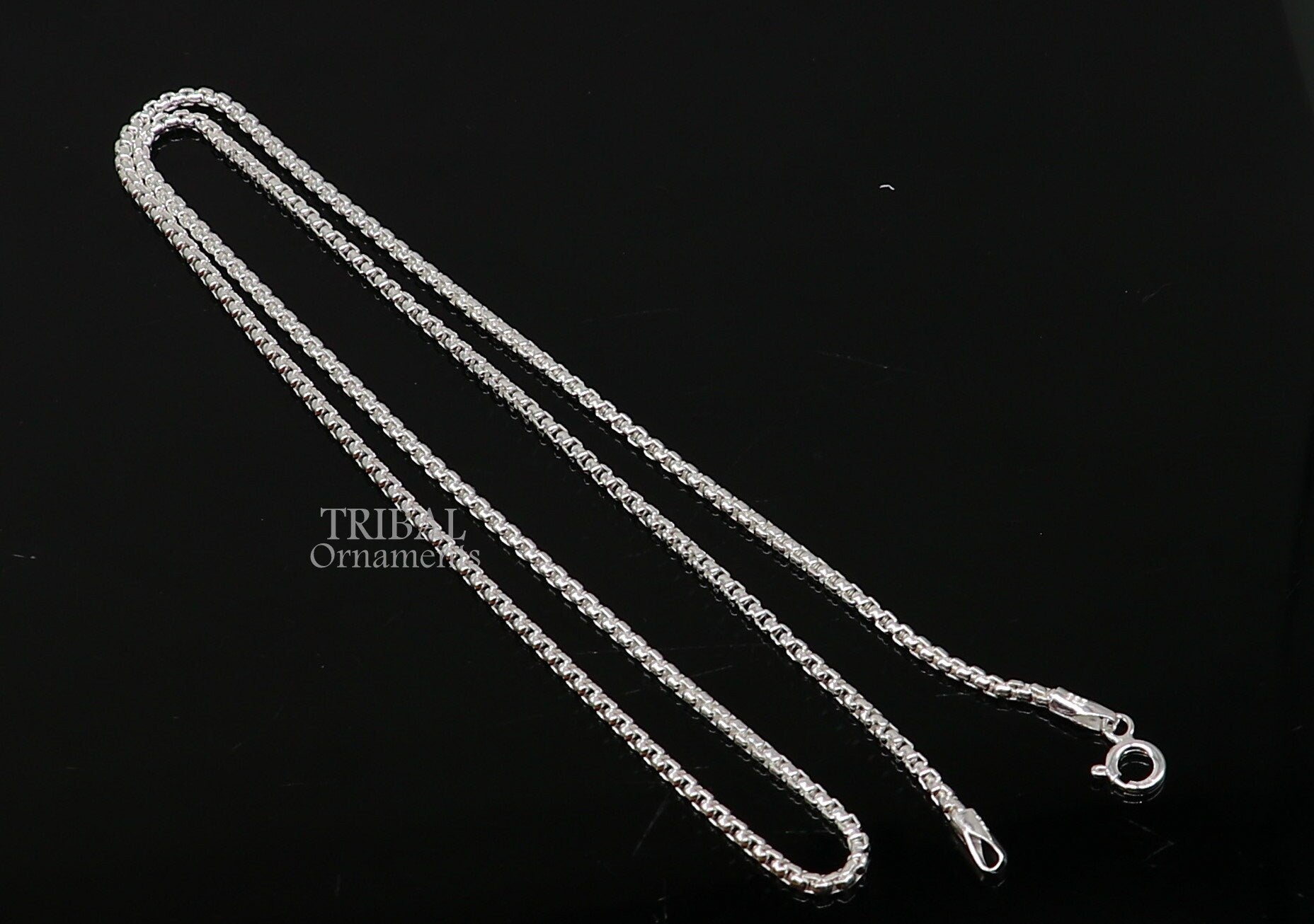 2mm 925 sterling silver handmade amazing stylish delicate solid Rolo high quality chains necklace, best gifting unisex necklace chain ch224 - TRIBAL ORNAMENTS