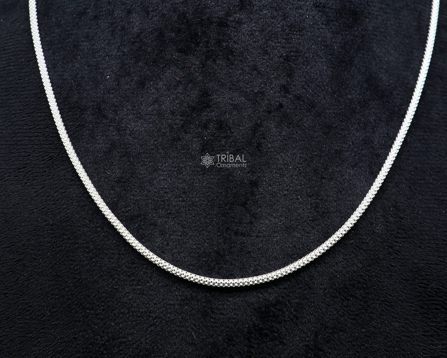 18" 2mm 925 sterling silver handmade round box unique trendy style chain necklace excellent gifting jewelry for men's women's chain ch228 - TRIBAL ORNAMENTS