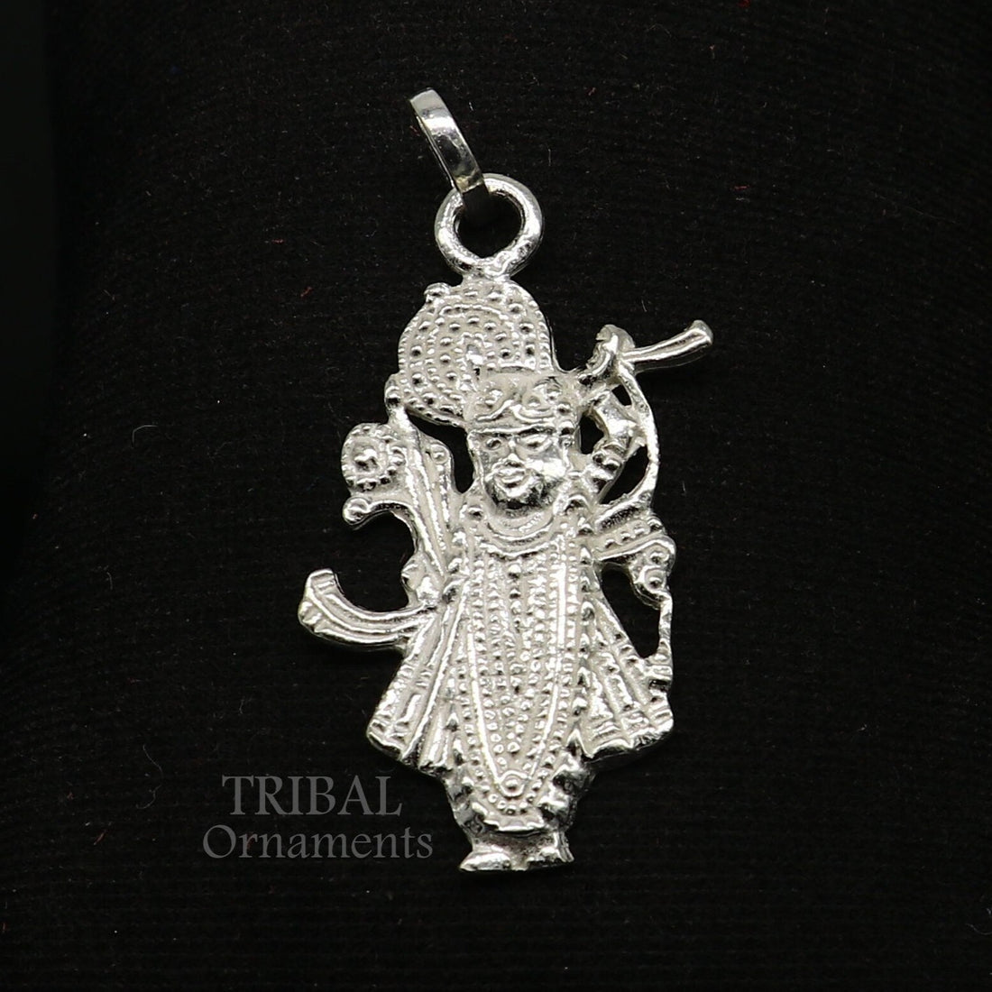 925 sterling silver vintage Antique stylish Hindu idol Krishna shrinath ji Pendant, amazing design stunning pendant gifting jewelry nsp564 - TRIBAL ORNAMENTS