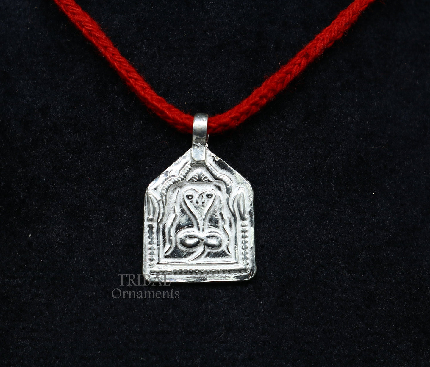 Handmade Indian ethnic deity snake pendant, 925 sterling silver vintage design trendy pendant jewelry, belly dance tribal jewelry  nsp566 - TRIBAL ORNAMENTS