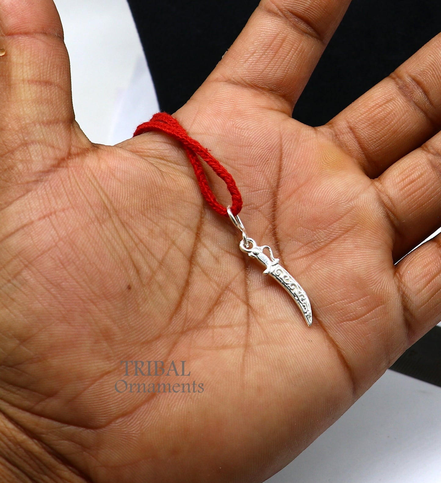 925 sterling silver handmade small tiny sword talwat kirpan knife pendant to protect you and kids from negative energy  nsp567 - TRIBAL ORNAMENTS