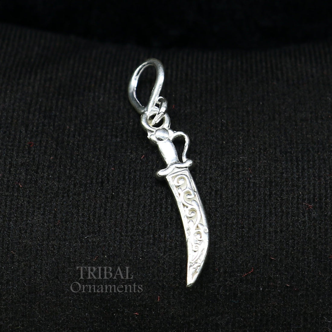 925 sterling silver handmade small tiny sword talwat kirpan knife pendant to protect you and kids from negative energy  nsp567 - TRIBAL ORNAMENTS