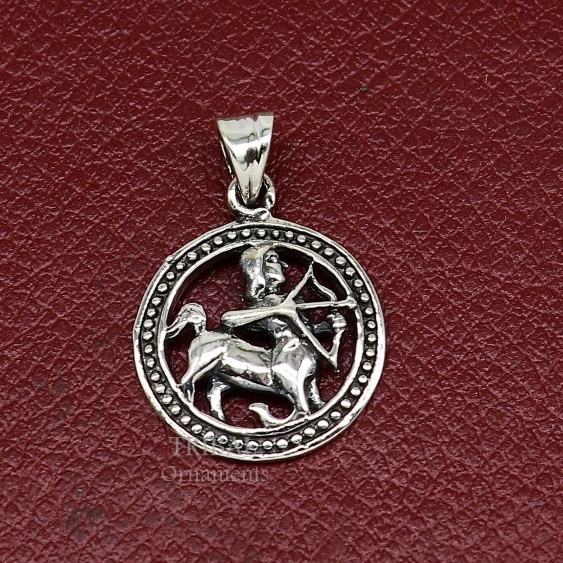 925 sterling silver amazing horoscope zodiac sign or symbol Sagittarius pendant unique Dhanu Rashi symbol pendant best ethnic jewelry nsp571 - TRIBAL ORNAMENTS