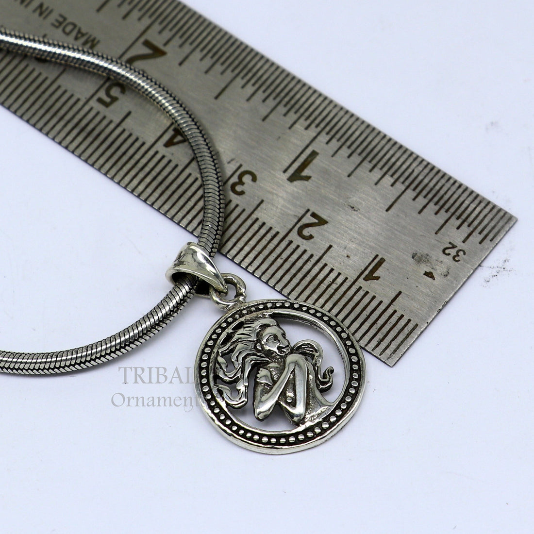 925 sterling silver amazing horoscope zodiac Virgo sign or symbol pendant unique Kanya Rashi symbol pendant best ethnic jewelry nsp572 - TRIBAL ORNAMENTS