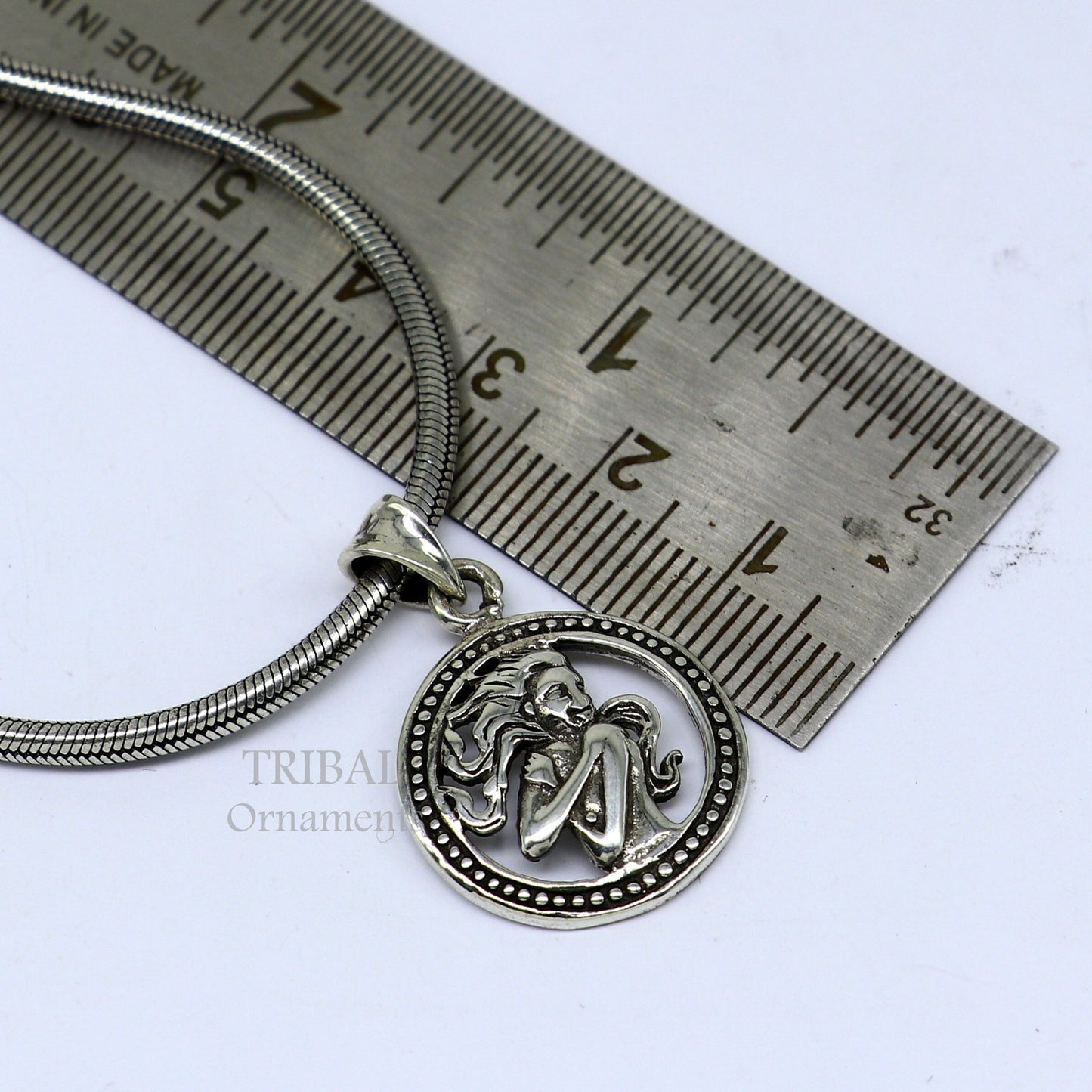 925 sterling silver amazing horoscope zodiac Virgo sign or symbol pendant unique Kanya Rashi symbol pendant best ethnic jewelry nsp572 - TRIBAL ORNAMENTS