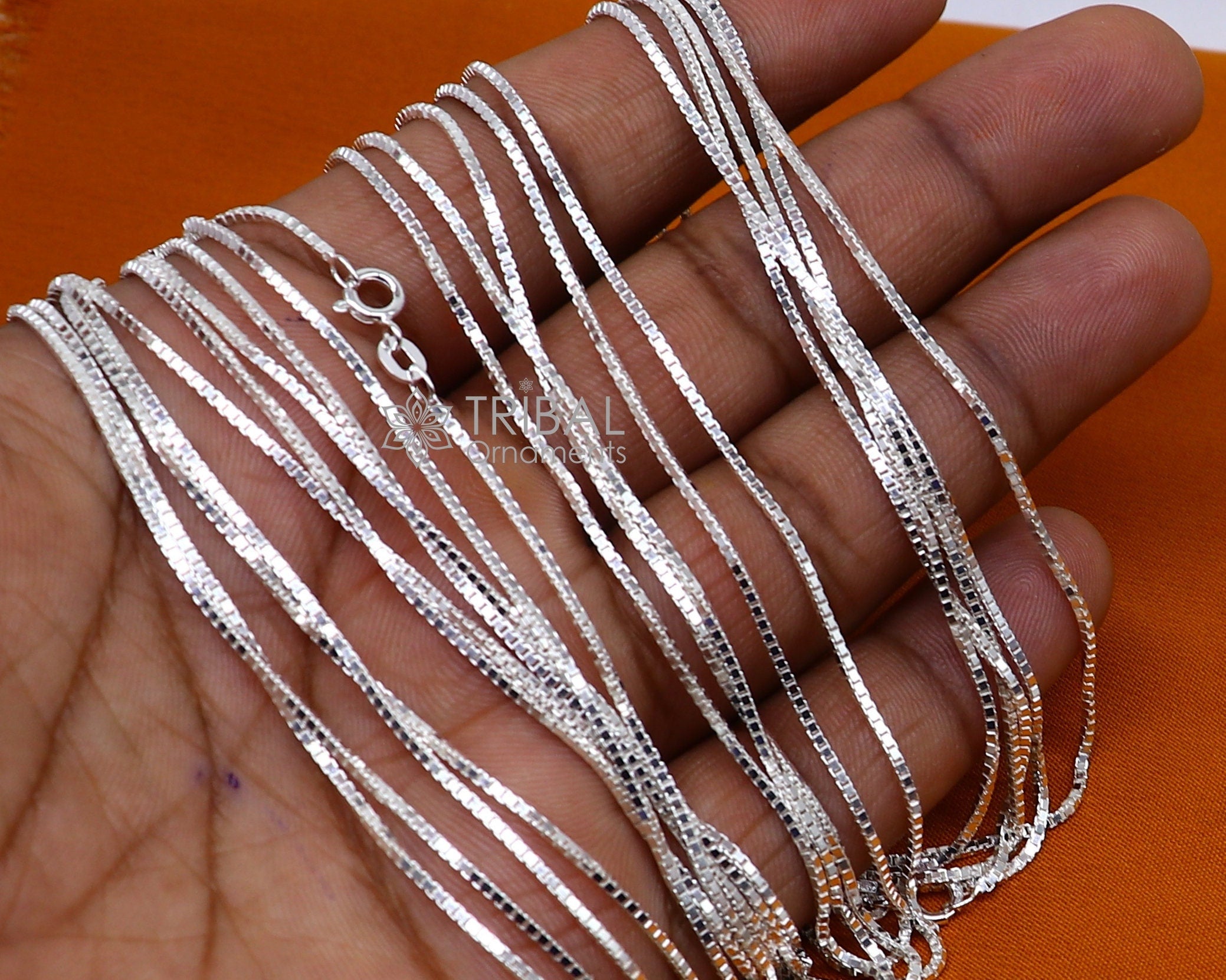 Cuban Mens' Chain Silver Bracelet Handmade Jewelry Gift — Discovered