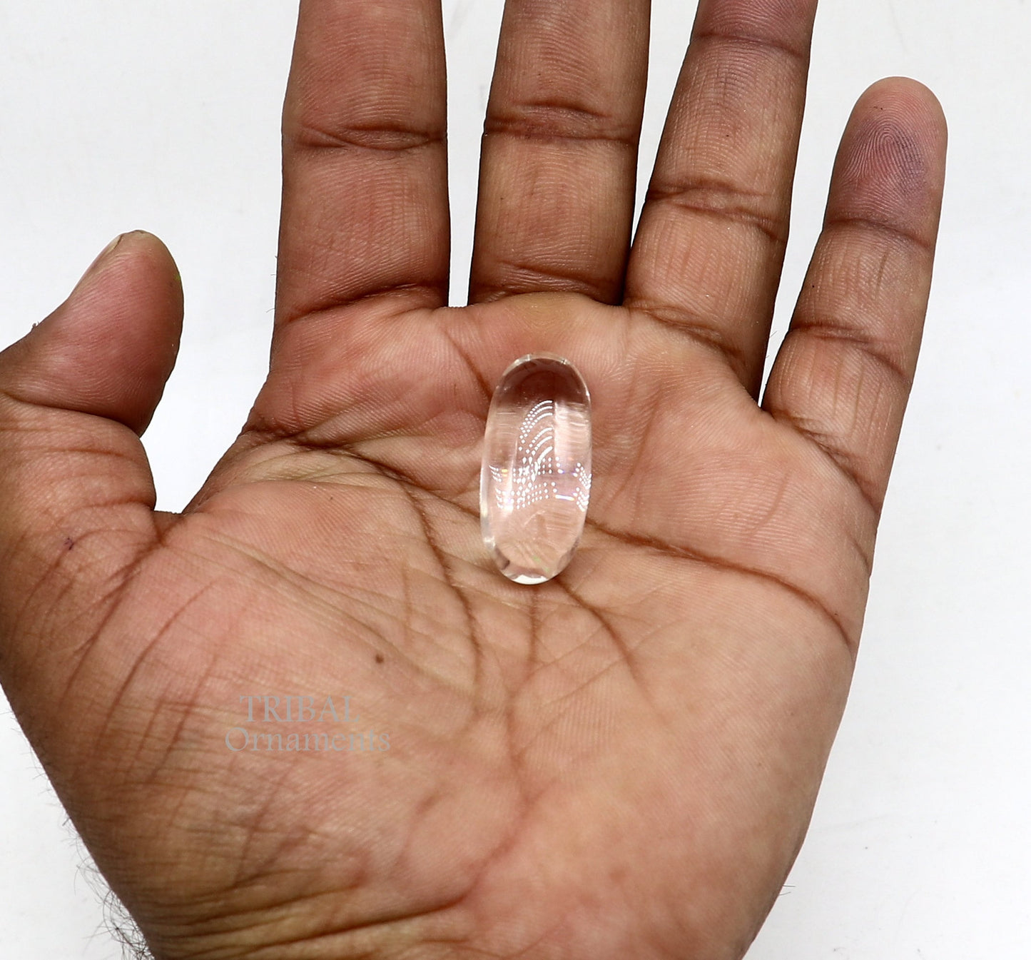 1.2" Natural sphatik crystal stone divine lor shiva lingam statue, amazing sphatik lingam puja article for wealth and prosperity stna27 - TRIBAL ORNAMENTS