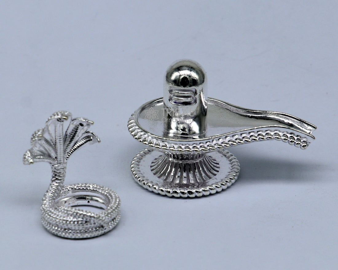 1.5" 925 sterling silver Divaine lord shiva lingam for home office worshiping small miniature article, best gift silver article art599 - TRIBAL ORNAMENTS
