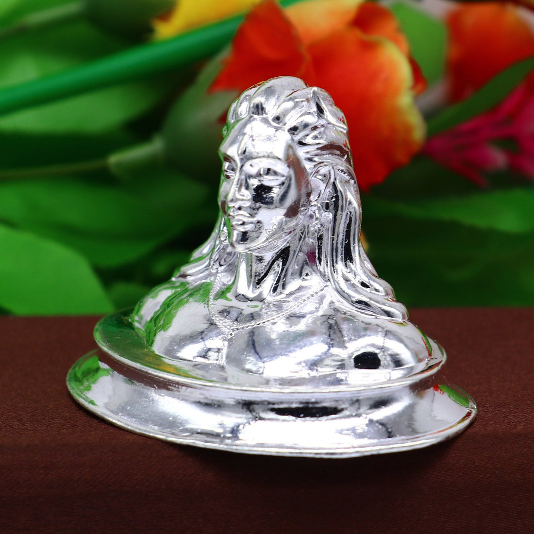 925 Sterling silver handmade hindu Lord Shiva divine statue figurine, puja articles best silver sculpture article for home and car art601 - TRIBAL ORNAMENTS