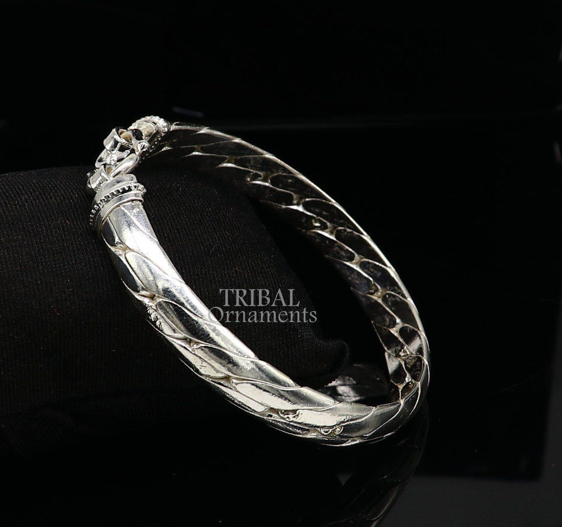 925 sterling silver Vintage cultural ethnic solid kada unisex gifting jewelry personalized gift ethnic tribal jewelry nsk657 - TRIBAL ORNAMENTS